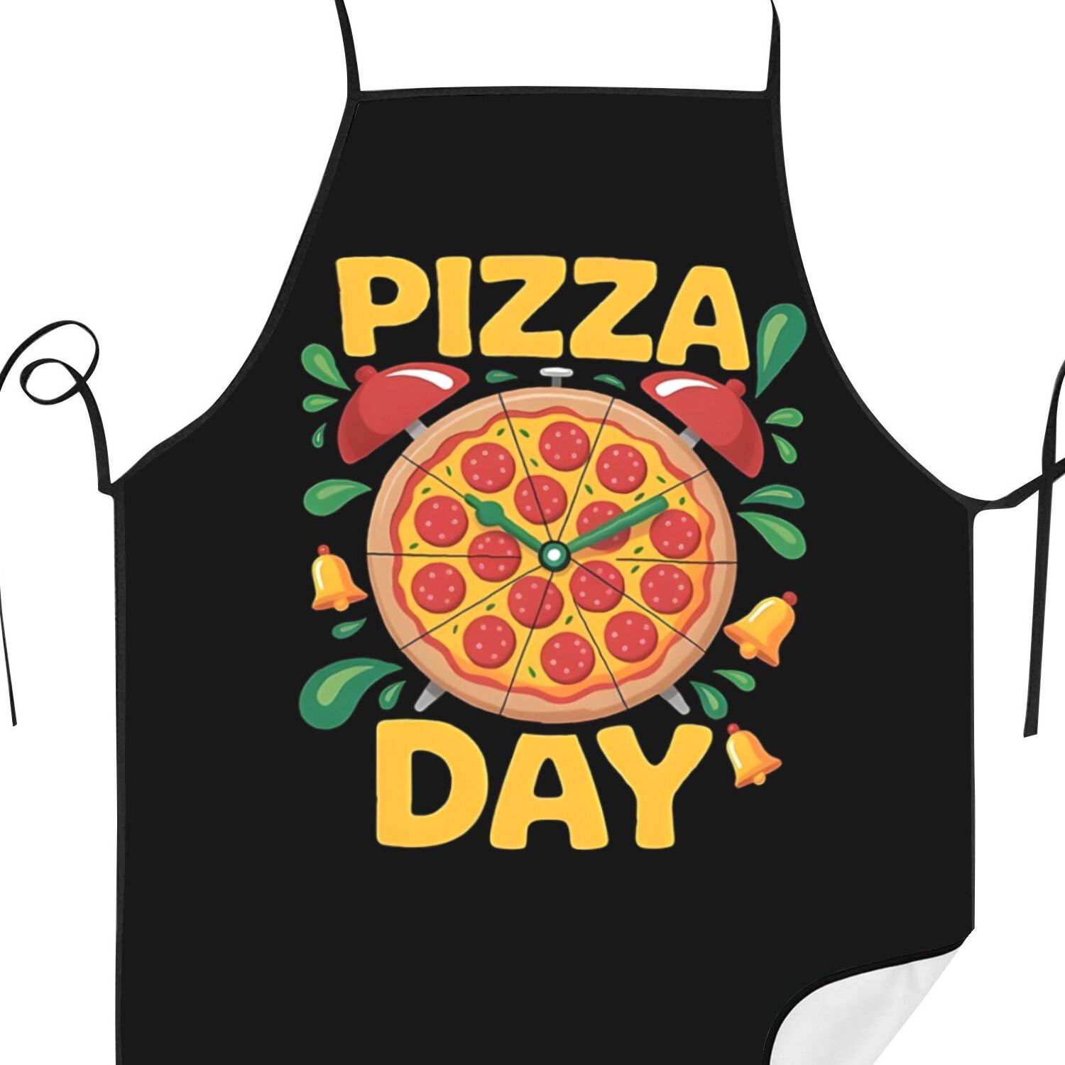 TEMU Pizza Nap Retro Pizza Sütő Kötény Pizza Mintával - Pizza Témájú Séfkötény Pizzériákhoz és Használatra - Kézi Mosásra Alkalmas Ajándék Pizza