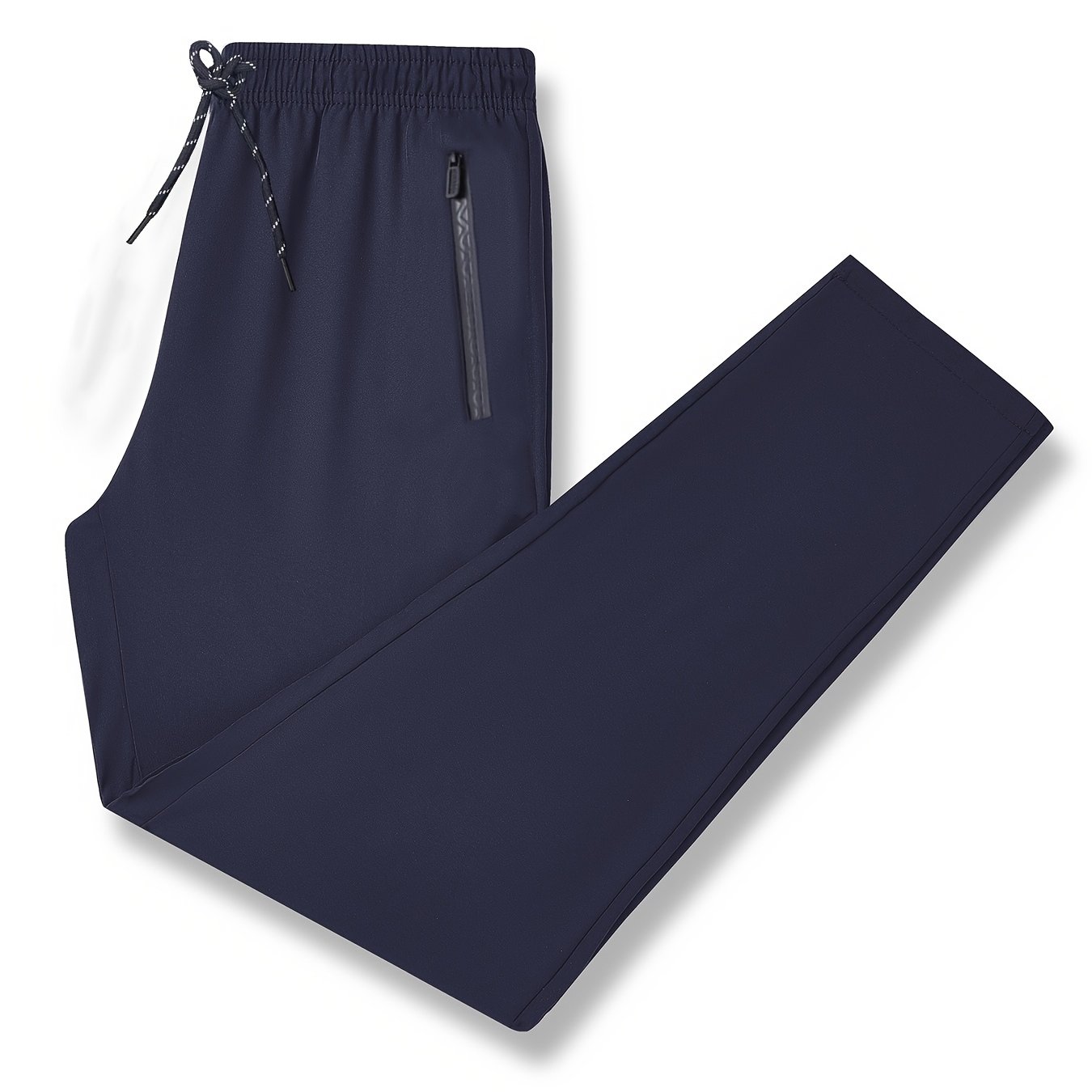 TEMU Men's Easy Solid Color Athletic Running Casual Long Pants Spring Autumn Versatile Comfortable Quick-dry Breathable Men's Casual Trousers