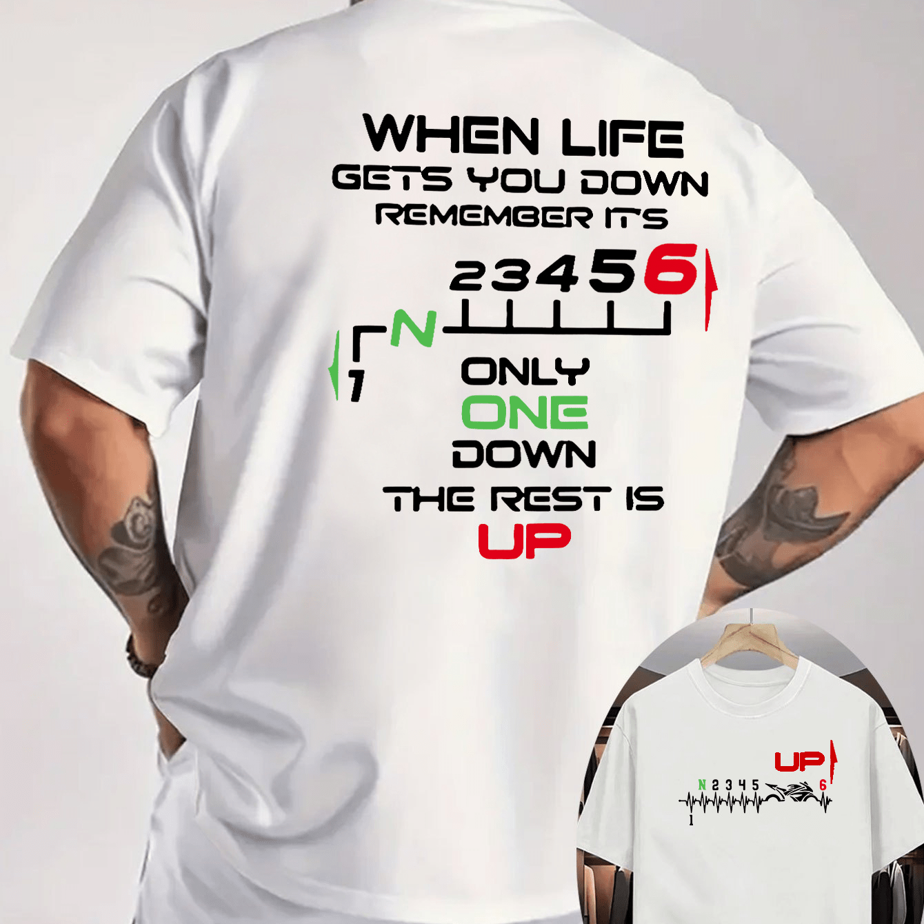 TEMU Men's Summer "" Print T-shirt - Breathable Casual Short Sleeve Round Neck Tee Suitable For Daily Wear & Semi-formal Occasions - Machine Washable