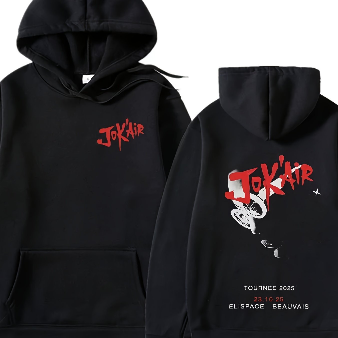 TEMU Sweat à capuche imprimé motif Jokair Rappe tendance américaine pour printemps et automne, mode décontractée