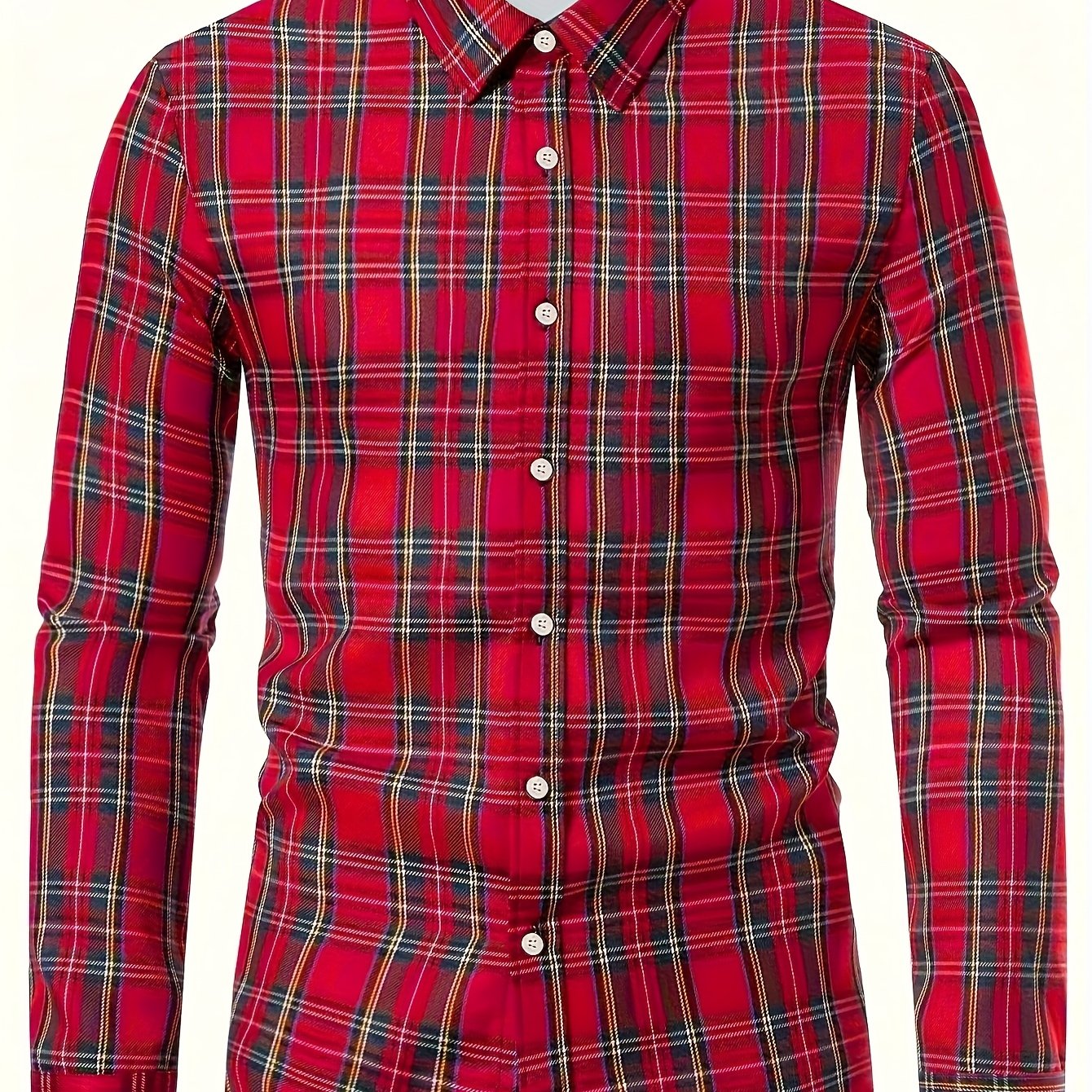 TEMU Men's Casual Fashion Long Sleeve Shirt