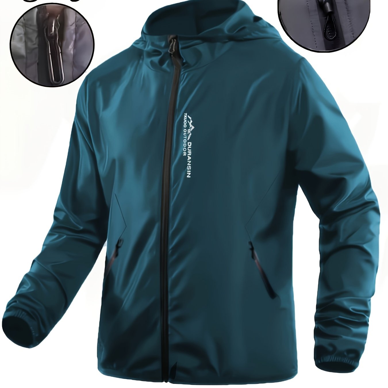 TEMU Giacca a maniche lunghe traspirante da - Giacca softshell - da ad asciugatura elasticit� con zip , tasche con zip, design ad asciugatura rapida,