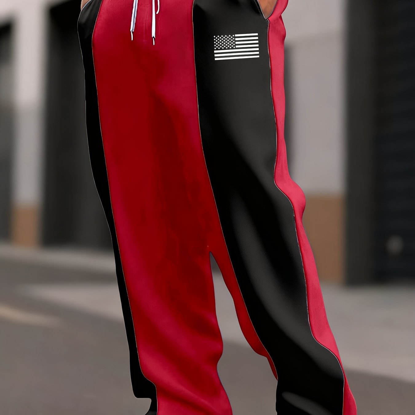 TEMU Men's Fashionable Loose Straight-leg Casual Pants-- Design, , For Fitness Enthusiasts, Street Style, , For Street Style Lovers, Plus Size