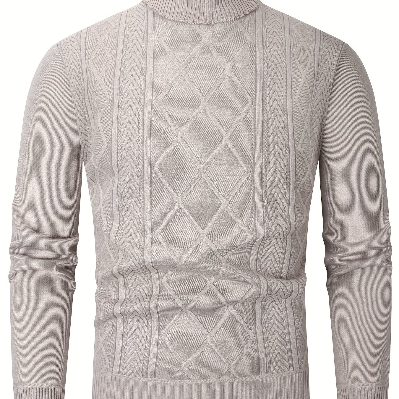 TEMU Jacquard Thickened Sweater With Double , Knit, Autumn Essentials