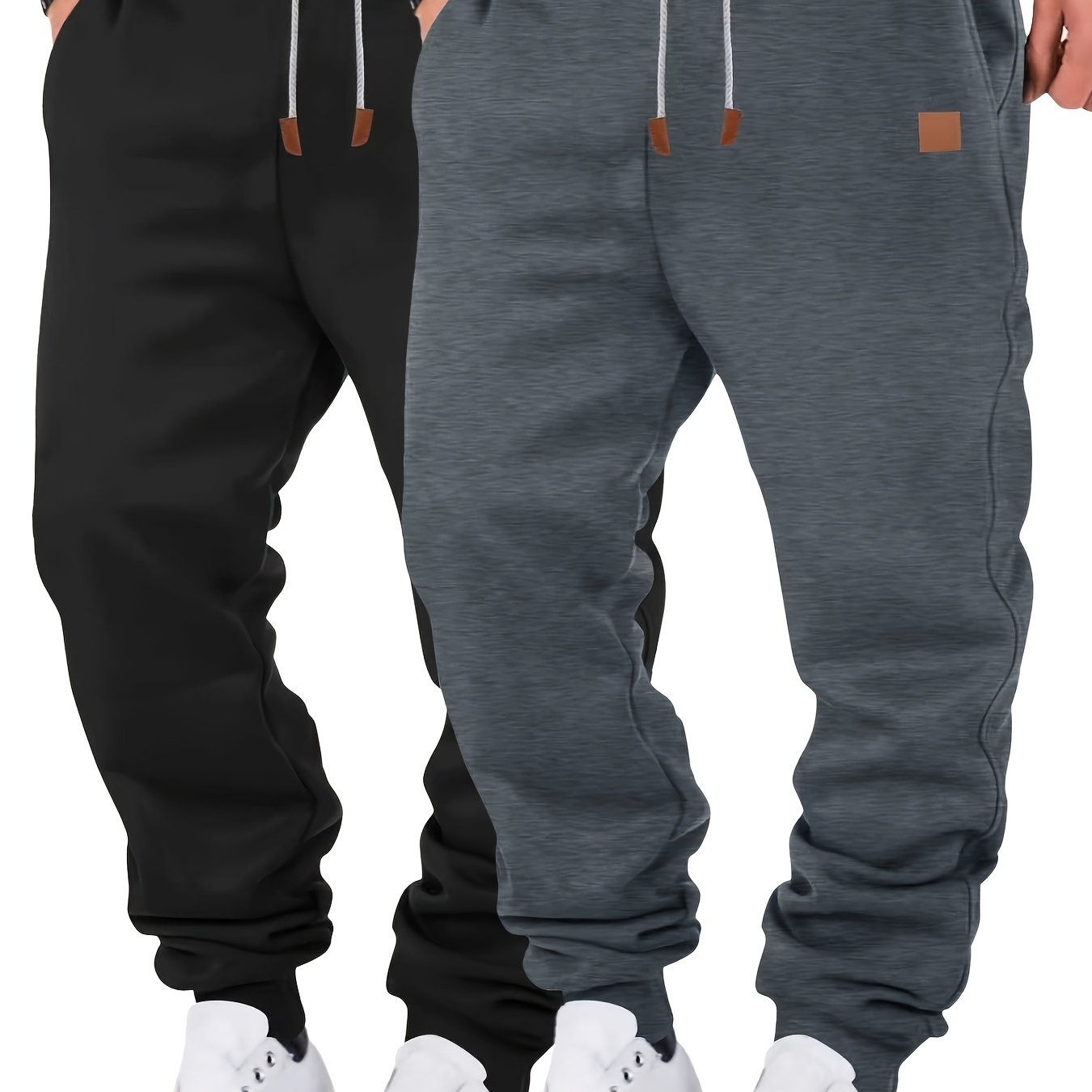 TEMU 2pcs Men's Affordable Workwear Cargo Pants, Autumn/winter Warm Work Pants, Practical, Convenient, Simple, Casual, And Stylish, Loose And