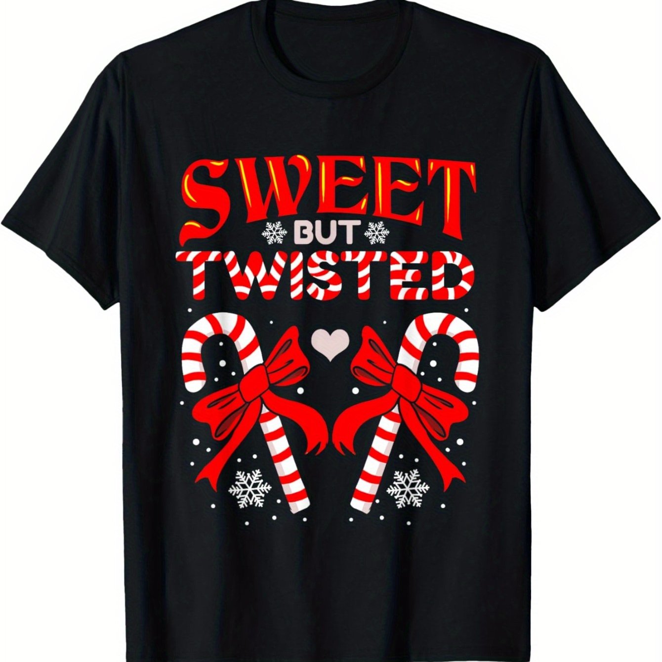 TEMU Candy Cane Christmas Short Sleeve Men's T-shirt