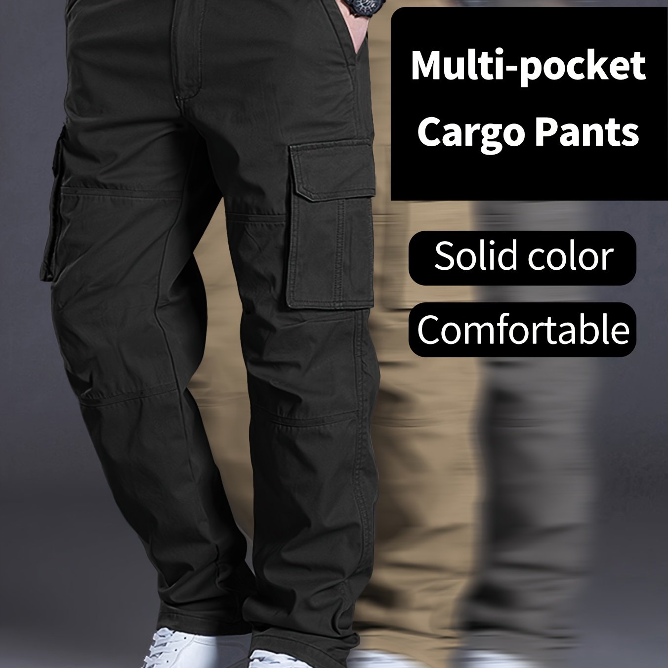 E-shop Herren-Cargo-Hose im neuen Stil mit dreidimensionalen Mehrzwecktaschen, taktische Hose für alle Jahreszeiten, Arbeitshose für Herbst/Winter mit