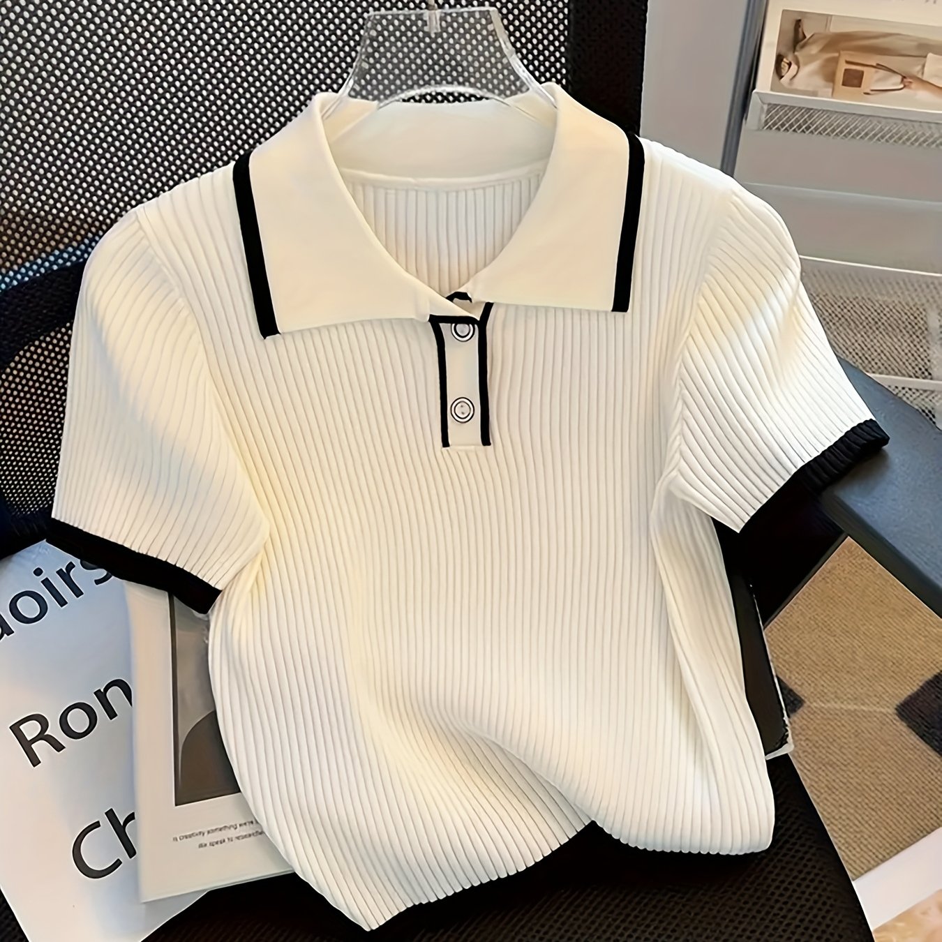 Image of Fund Sq25031866 Women's Wear And Summer New Short-sleeved Casual Versatile Slim Sweater Women