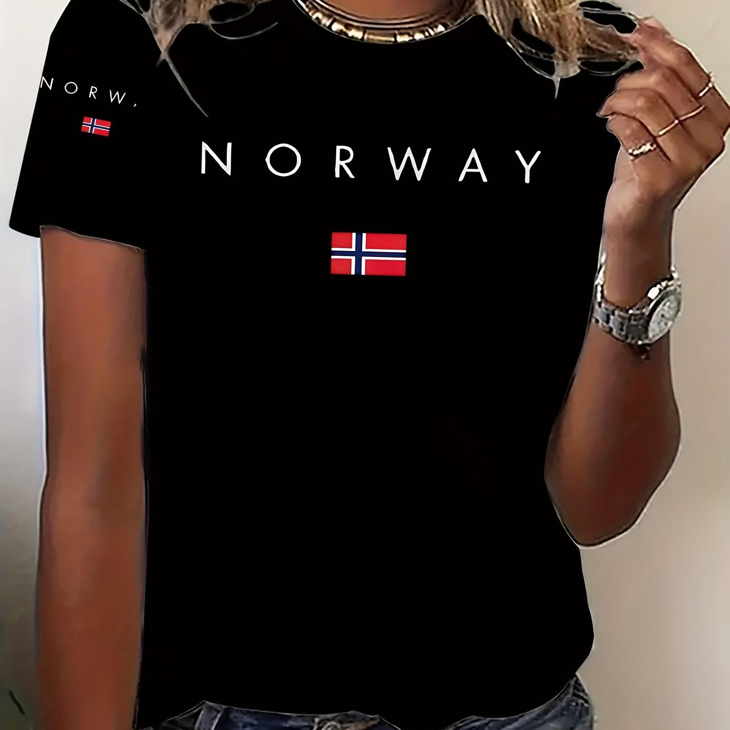 E-shop Modisches, frisches und bequemes Damen Kurzarm-T-Shirt - Polka Dot Muster Design, einfach zu kombinierendes Rundhals-Top, und atmungsaktiv,