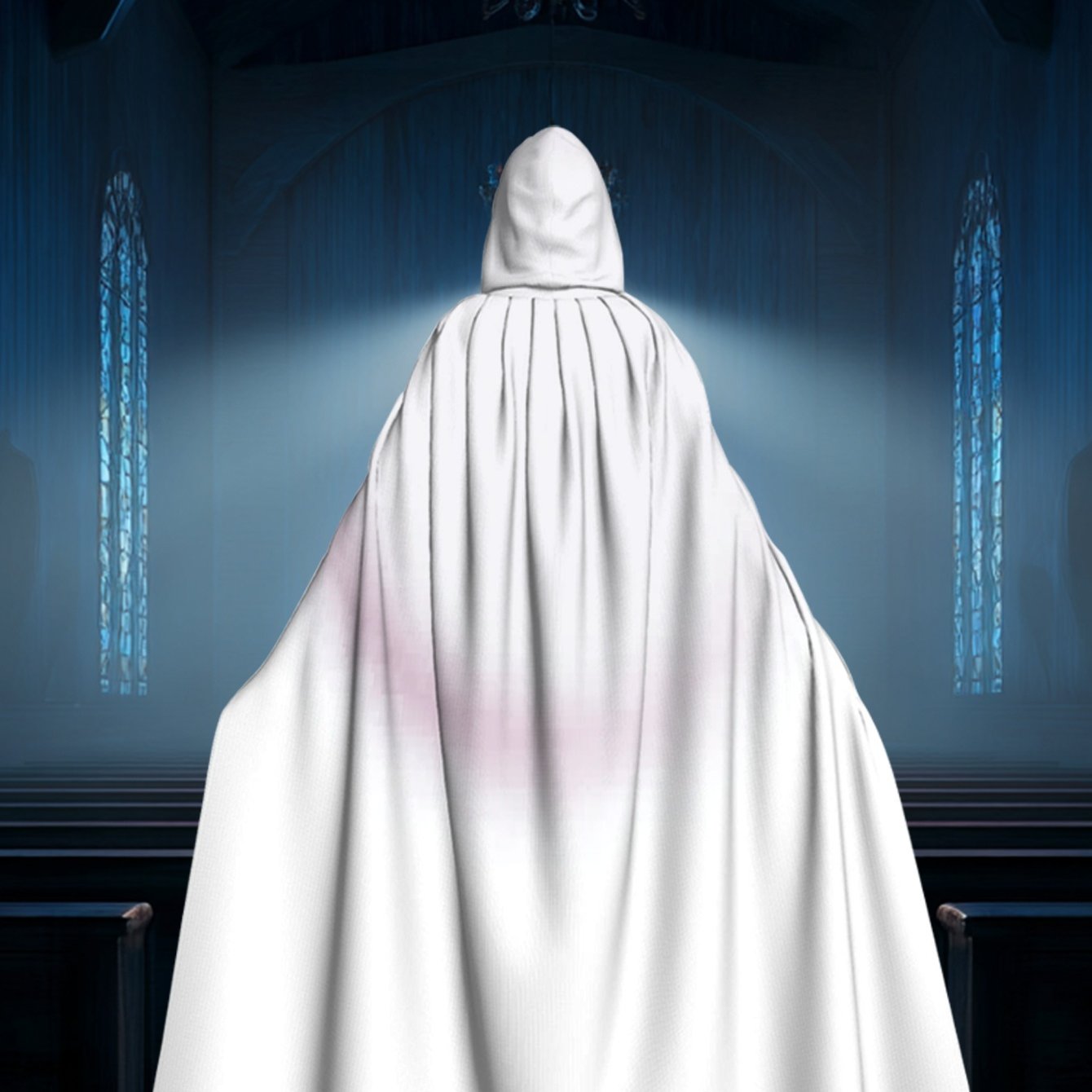 TEMU 1pc Hooded Dress Cloak With Hood - Soft Gradient Fade Full-length Hooded Robe Suitable For Home Parties, Halloween Costumes, Cosplay, Machine