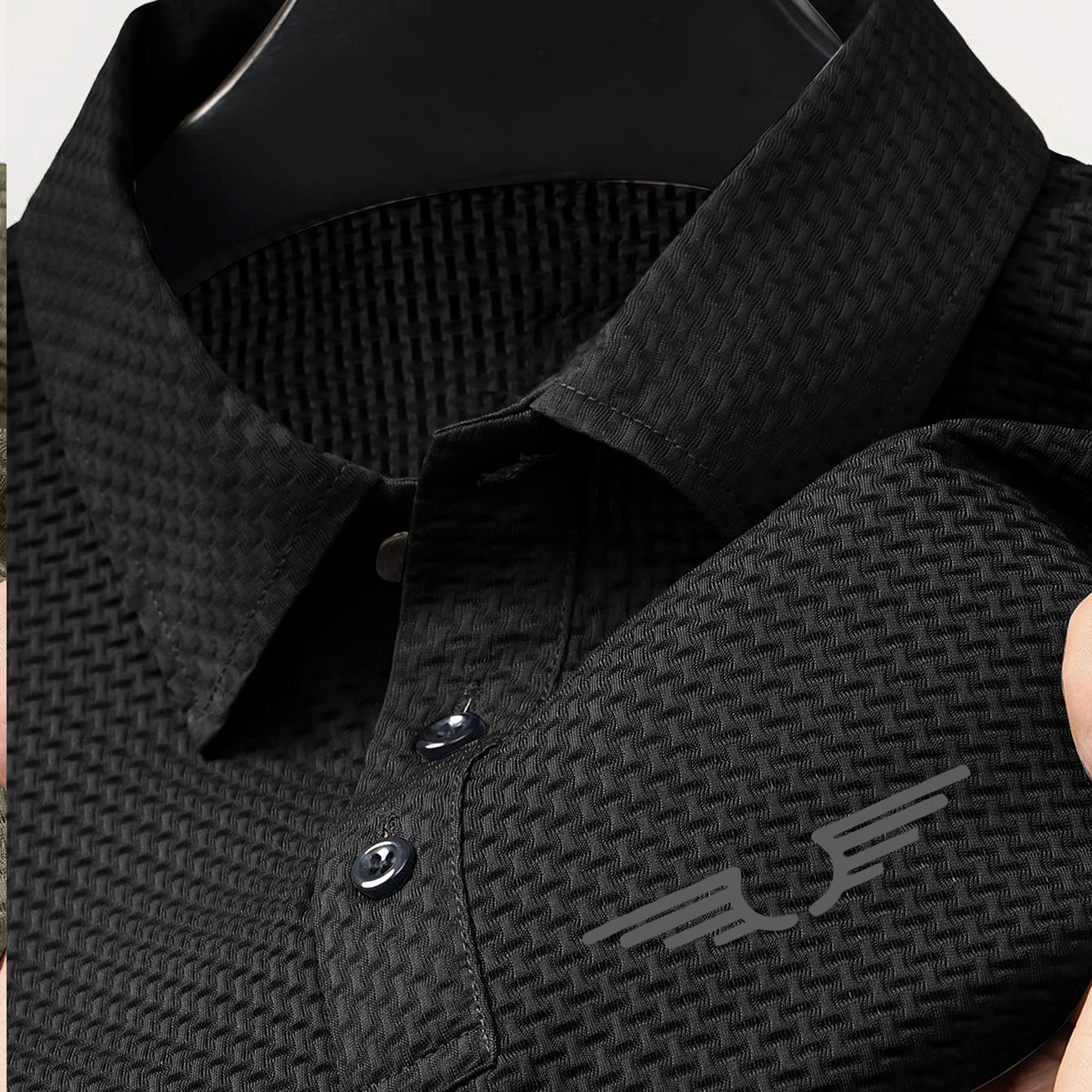 TEMU American Trendy Brand Men's Shirt, Summer Breathable Casual Lapel Short Sleeve, Plus Size Top