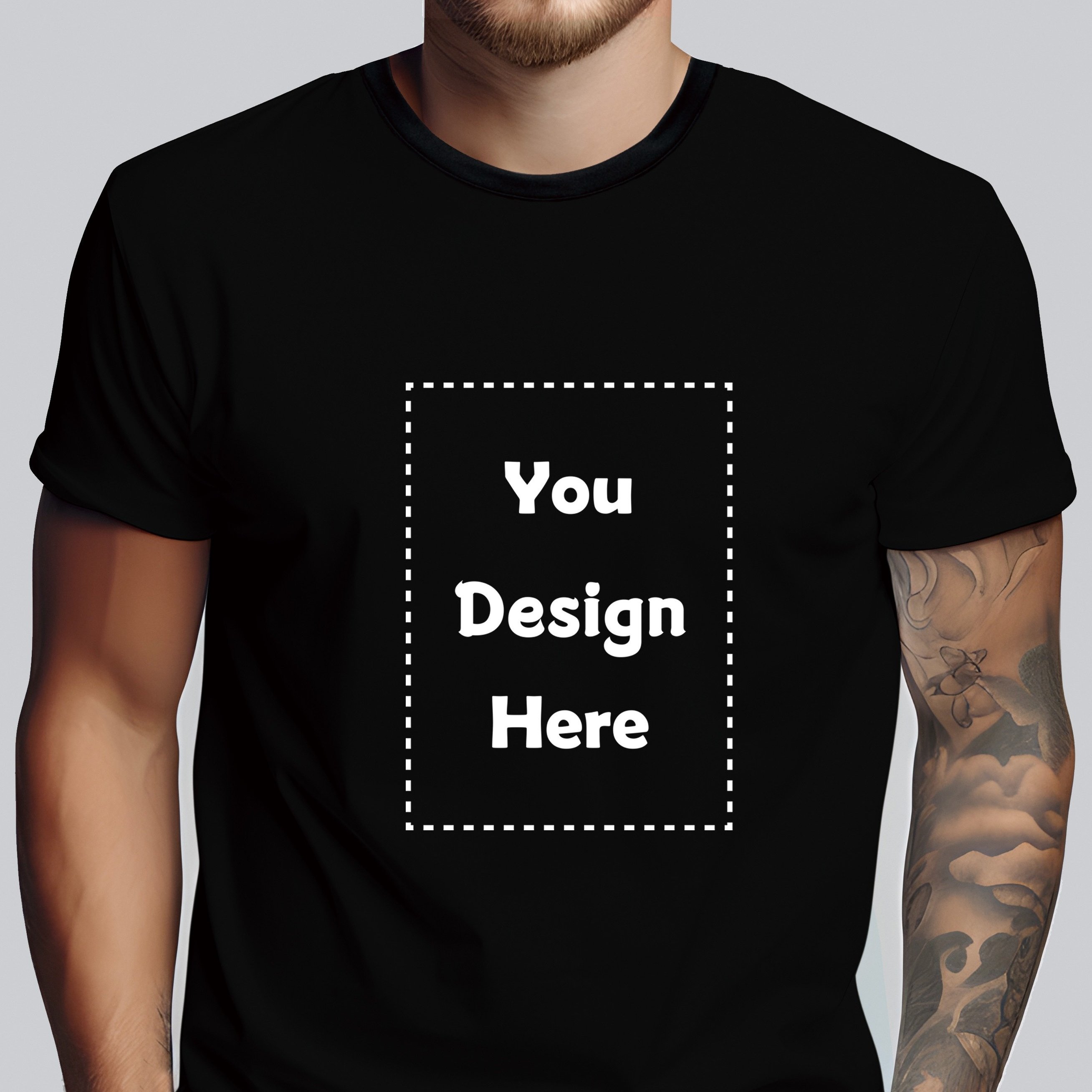 TEMU Camiseta Personalizada, Camisetas Personalizadas Para Hombres, Camiseta Estampada Casual De Corta Para