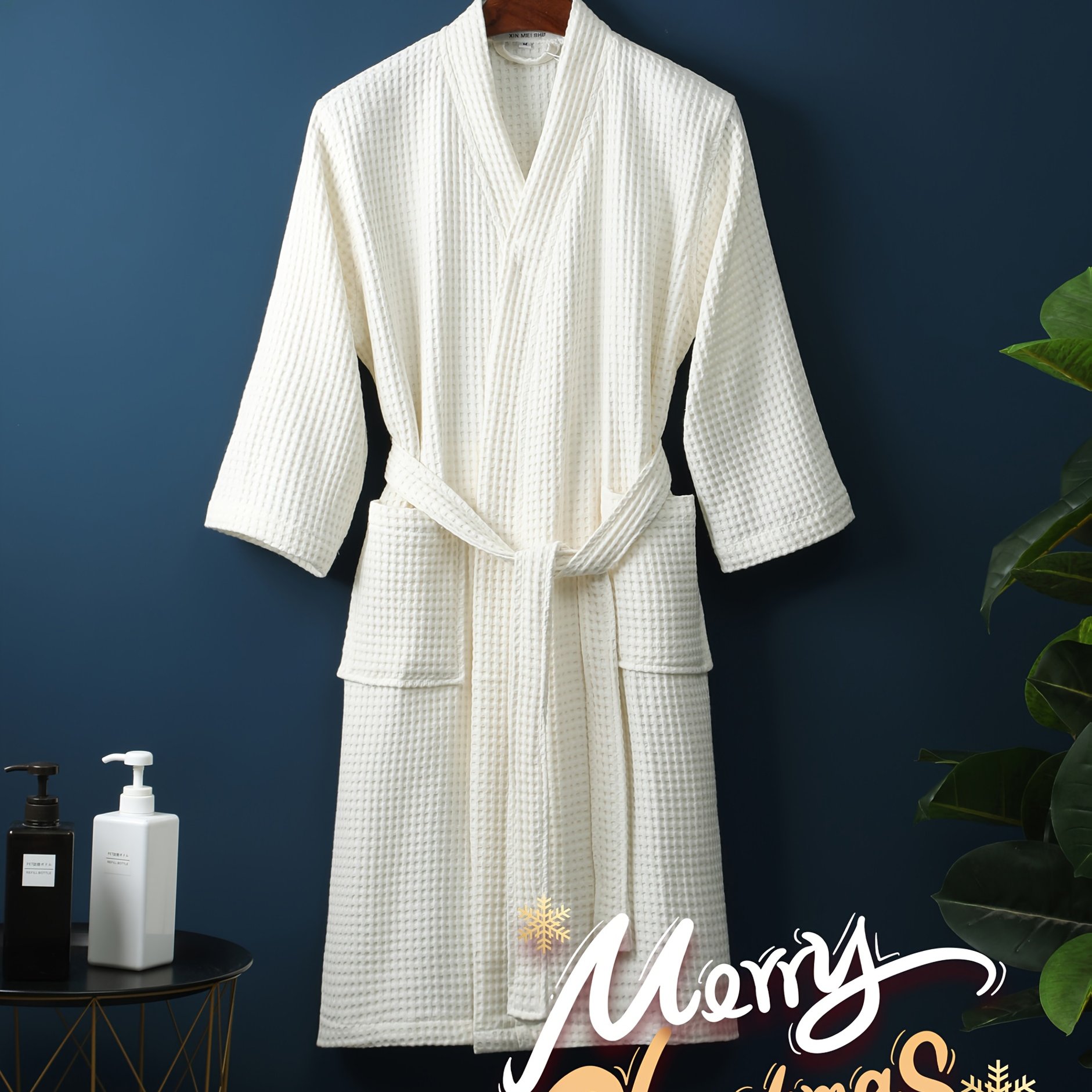 TEMU Comfortable Waffle Bathrobe For Women Halloween | Lightweight And Soft Breathable And Quick-dry, Christmas, Autumn Ladies' Autumn