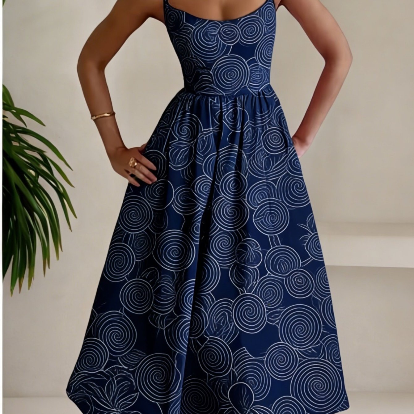 Image of Women's Slip Dress, Ideal For Spring And Summer Gatherings, Dinners, Beach , And Casual Attire. The Material Is Soft, The Skin, Elegant, Lightweight, Breathable