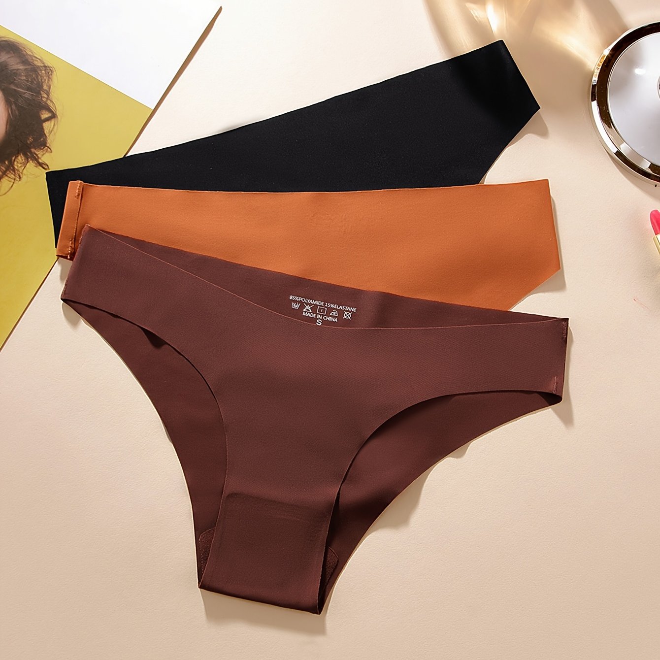 TEMU 3pcs Wireless Briefs, Panties, Women's Lingerie & Underwear