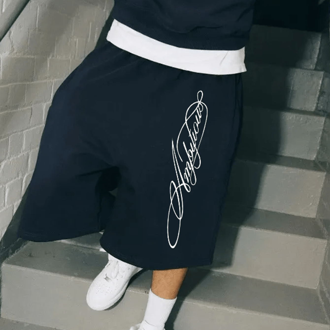 TEMU New Y2k Retro Hip-hop Summer Pants, Trendy Loose Casual Shorts, Unisex Style