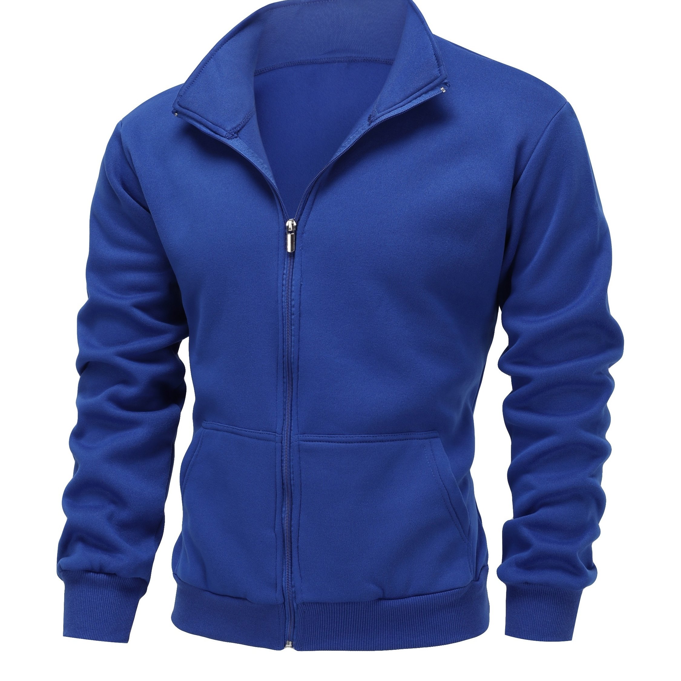 TEMU Men's Collar Fleece Sweatshirt, Fall Winter Men's Casual Wear