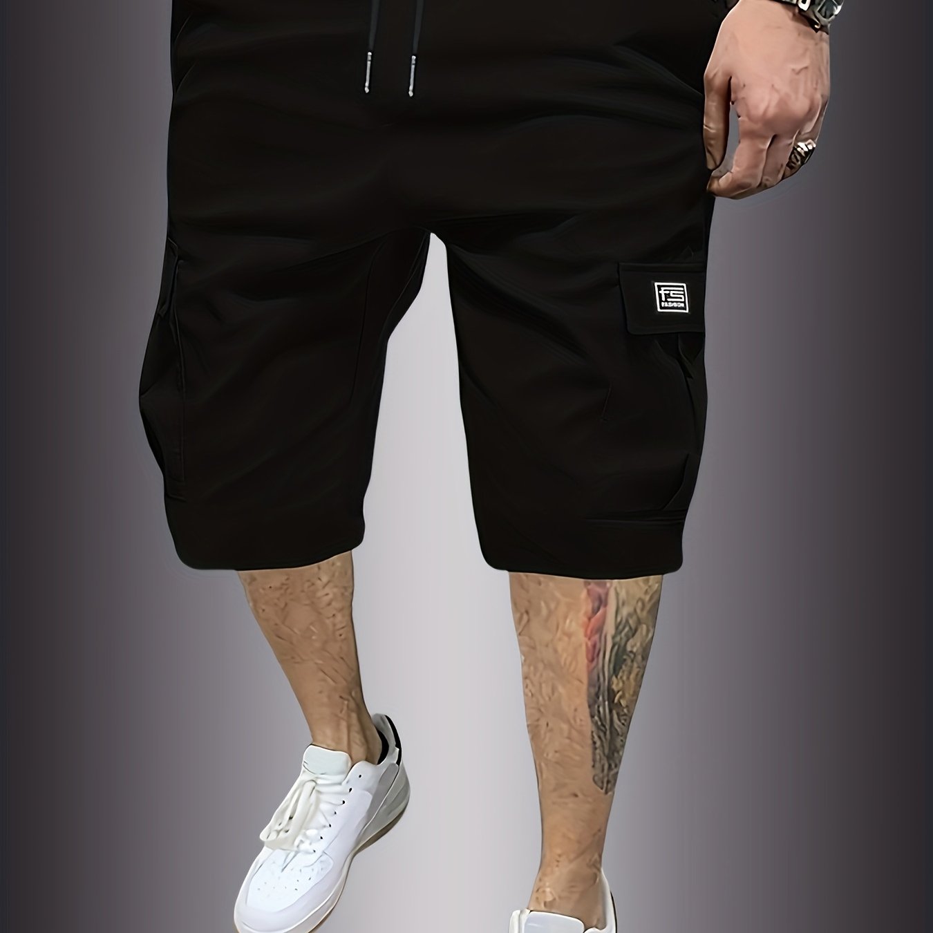TEMU Nouveau Short de Travail Cargo Transfrontalier pour Homme avec Plusieurs Poches, Short de Randonnée Décontracté et pour l'Extérieur pour Homme