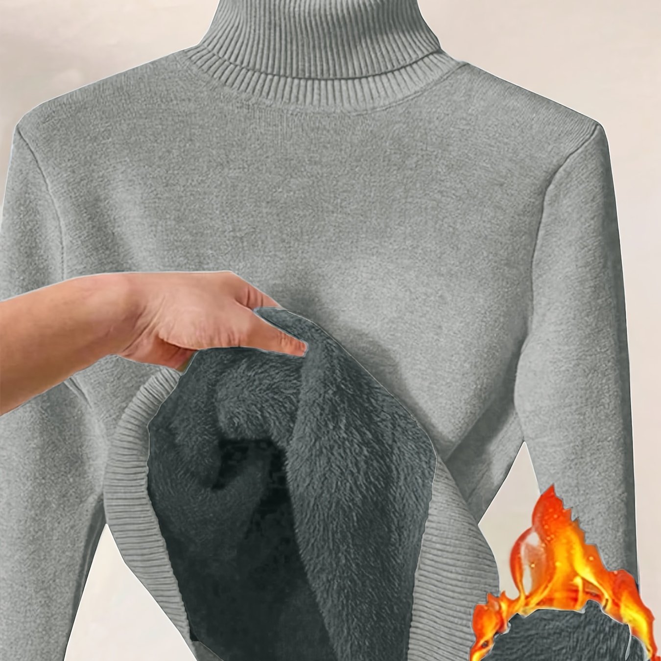 TEMU Pull de base chaud en à col pour et l'hiver, confortable et élastique, choix idéal et
