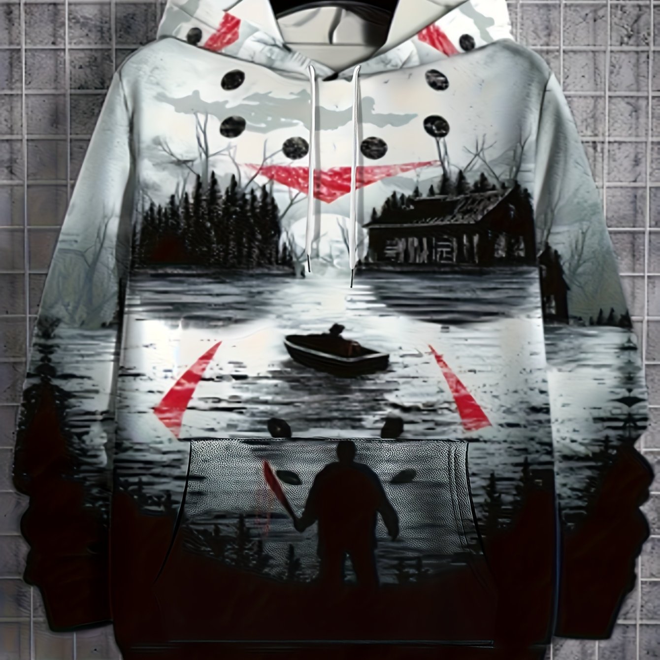 TEMU 3d Men's New Long Sleeve Casual Hoodie, Printed Casual Sweatshirt, Fashion Hoodie With Print, Trendy Graphic Hoodie For Sports And Daily Wear,