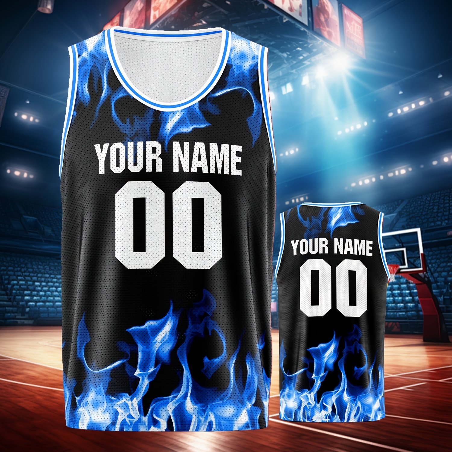 TEMU 2025 Custom Team And Individual Name & Number Basketball Jersey, Athletic Apparel, , Breathable, Quick-drying For , Sports & Leisure,