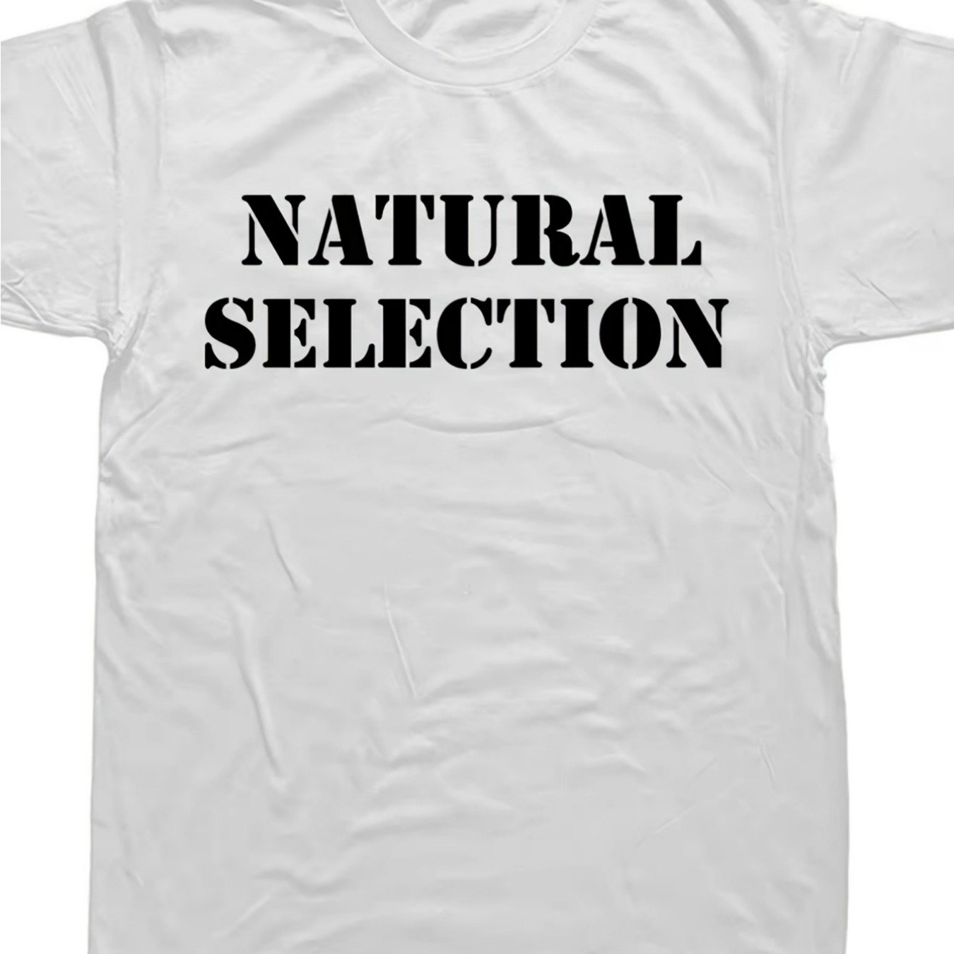 Men' Natural Graphic T-shirt - Black Natural Print, Evolution-themed Crew Neck Short Sleeve, Fit Tee, Plus Size Casual Streetwear For Everyday And Weekend Wear, Text Design For Casual Outfits