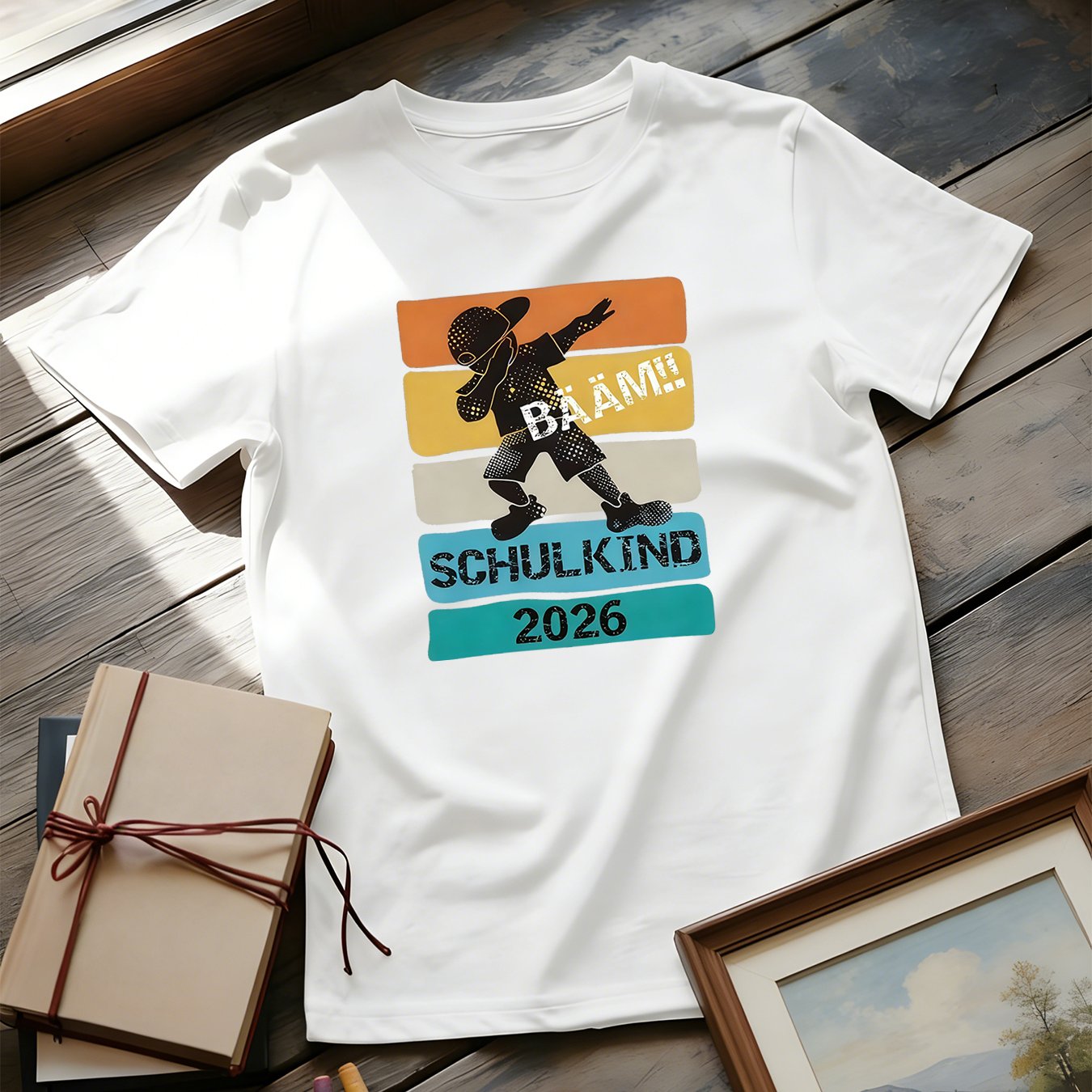 E-shop Jungen- und Teenager-T-Shirts, modischer "BAAM!! SCHULKIND 2026" Italienischer Zerebralparesie-Druck, geeignet für Indoor- und Outdoor-Freizeit