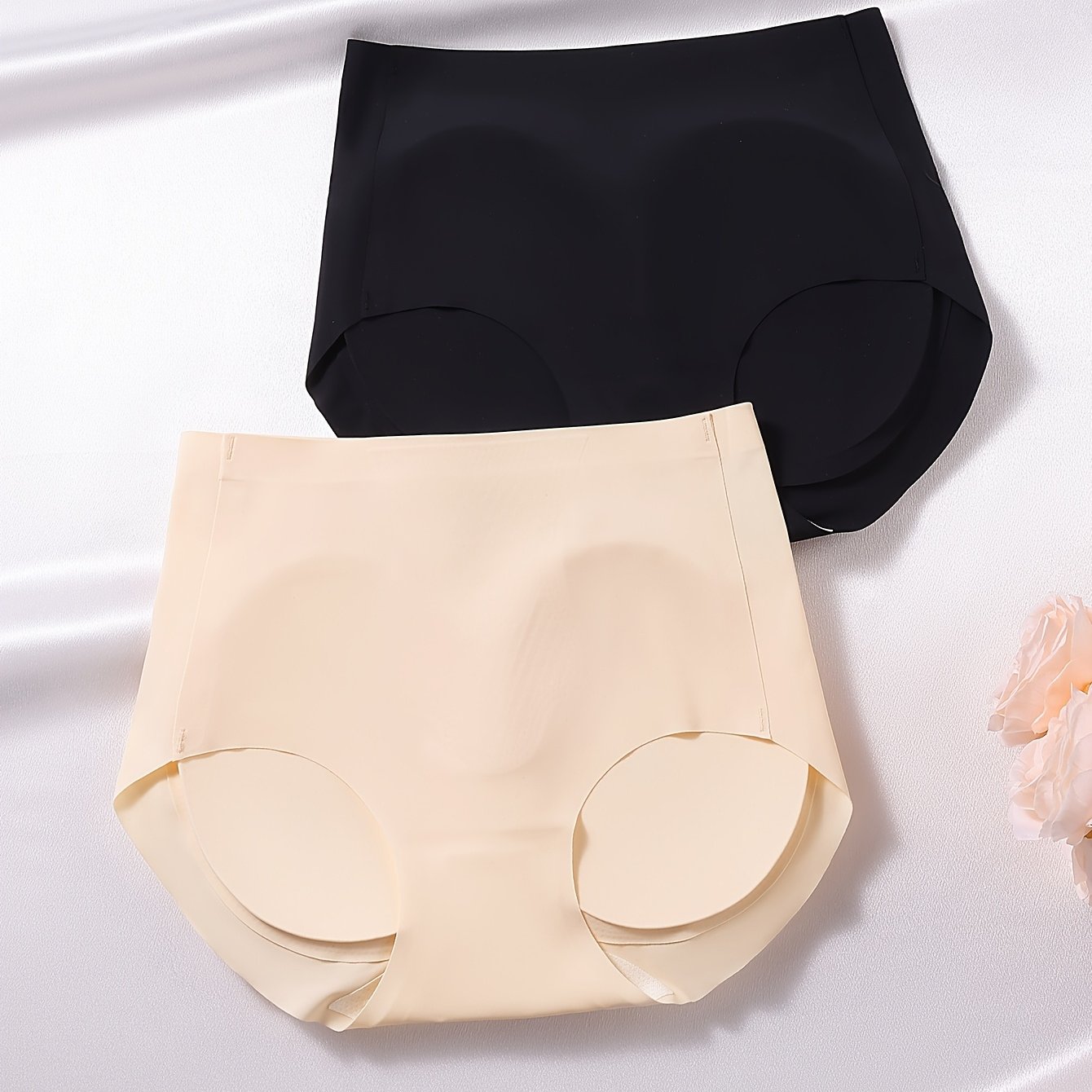 TEMU 2pcs Set: Women's Lifting Panties Fake Plumping Body Shaping Panties With Pad Beauty Triangle Adjustable Briefs