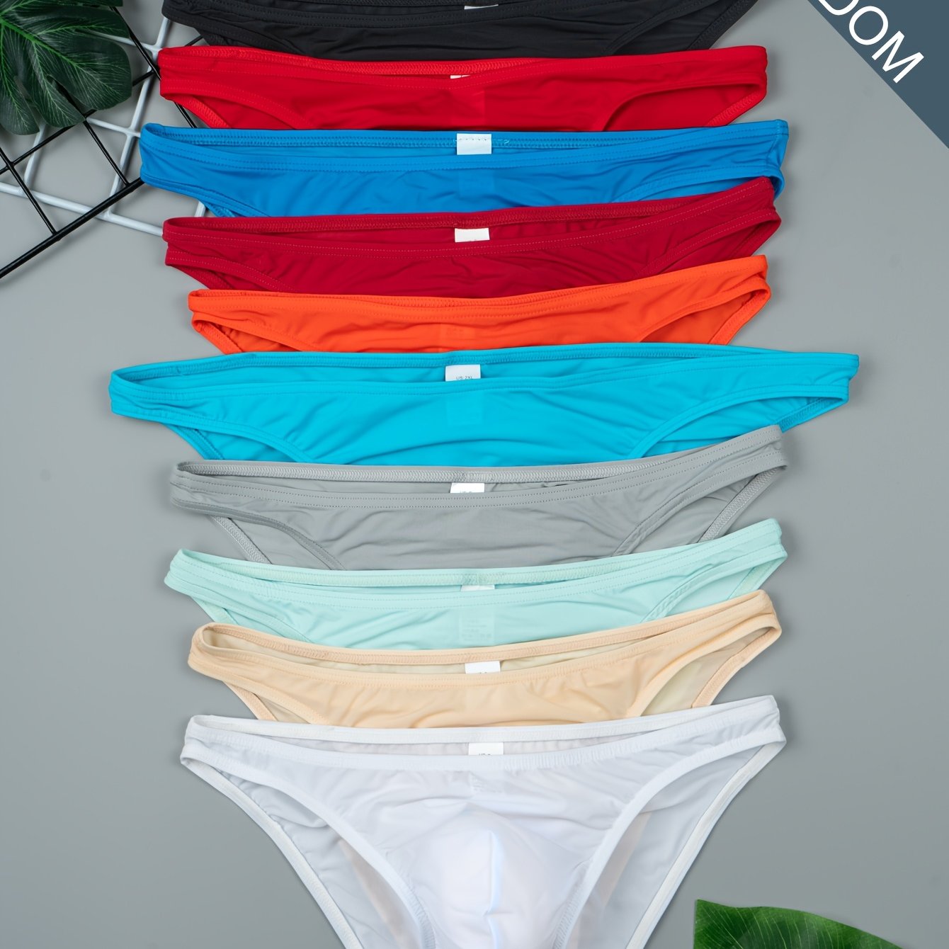 E-shop 5/3 Paar zufällige Herren-Slips in Unifarben, sexy, bequeme, hautfreundliche Herren-Slips mit hoher Elastizität, atmungsaktive, lässige Slips