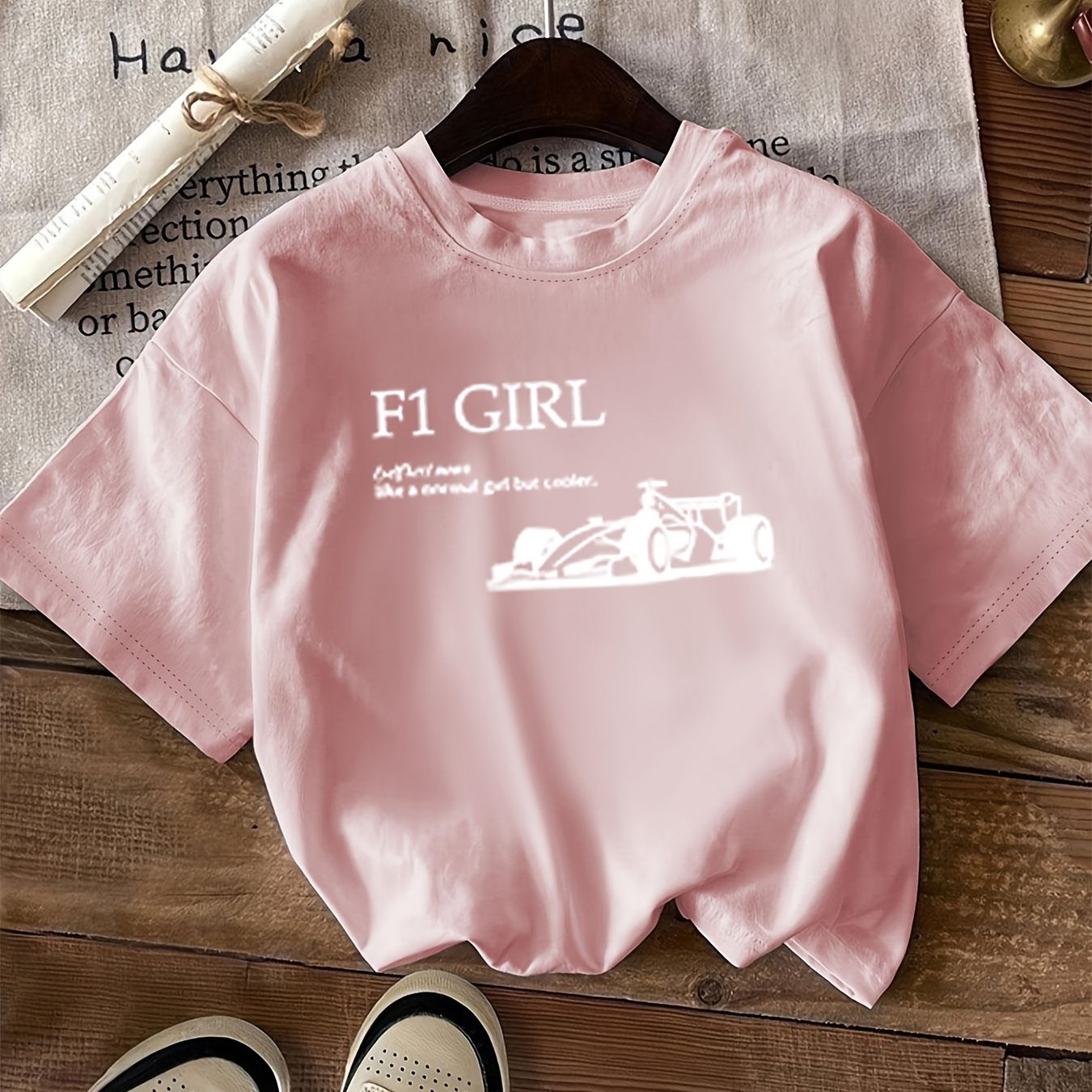 TEMU Women's T-shirt - Soft Everyday Casual Top - Machine Washable Crew Neck For , Suitable For Daily And Formal Occasions, Versatile Clothing,
