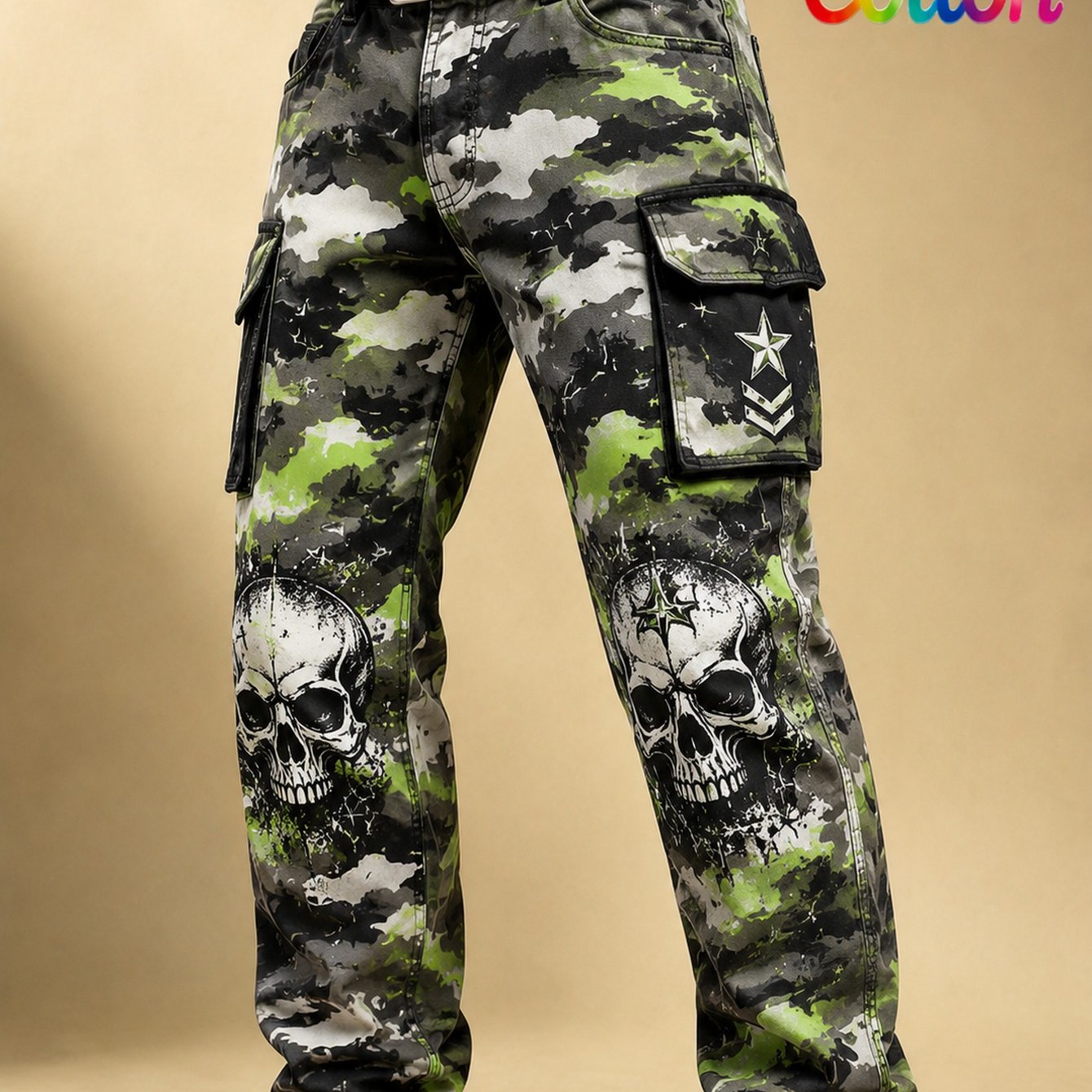 Image of 2026 Men's Trousers (beltless) - Casual Versatile Men's Casual Trousers With Edgy Skull Design, Wear And Stylish Looks! Ideal For And Trendy Fashion In 2026