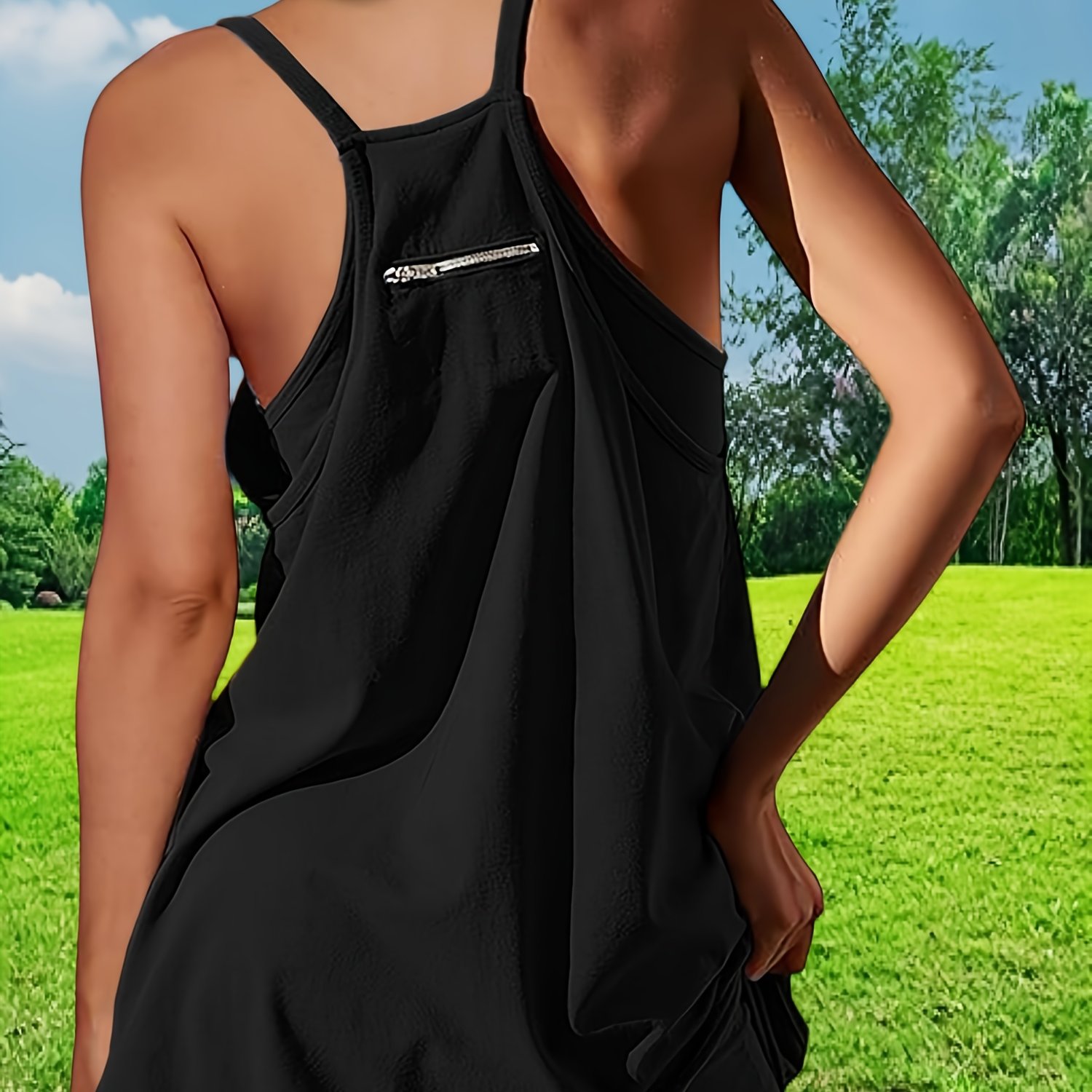 Image of Women's Summer Mini Dress Casual Tennis Dress With Shorts Sleeveless Althletic Dresses Local