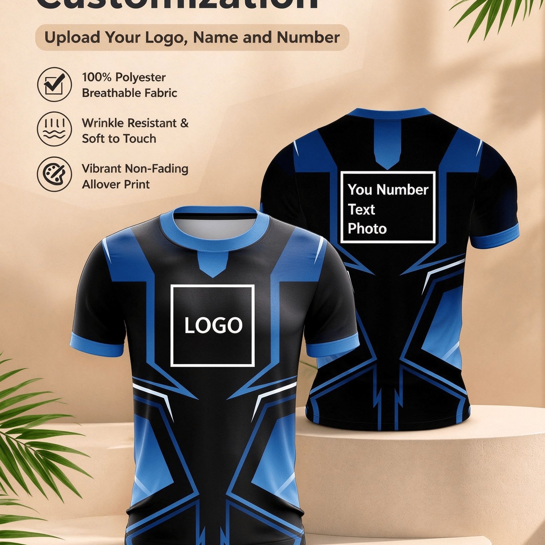 TEMU Maillot de Jersey Homme à Imprimé Géométrique Personnalisable - Design Multi-Régions, Tailles Variées, Polyester Respirant et Extensible pour