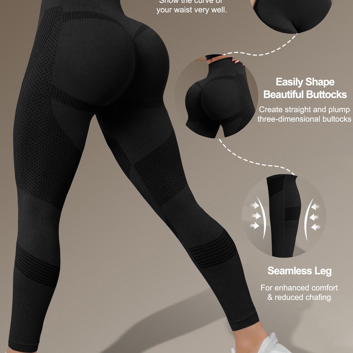 High Stretch Comfortable Quick Drying Sports Leggings, High Waist Seamless Yoga Pants, Women's Activewear