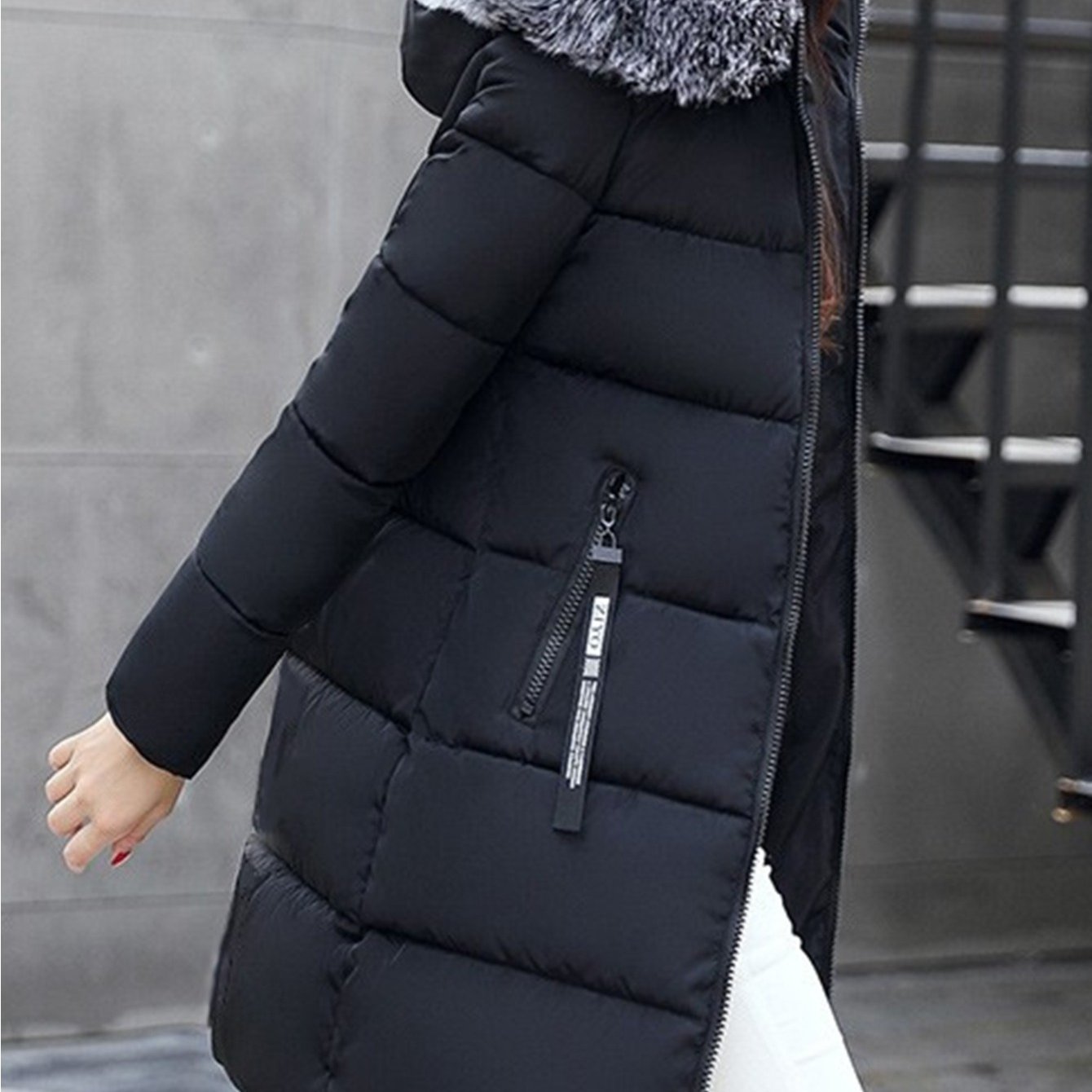 Image of Women' Color Insulated Hooded Jacket | Casual-to-formal K-fashion | Fall Winter Essential | Brand: Fuyule