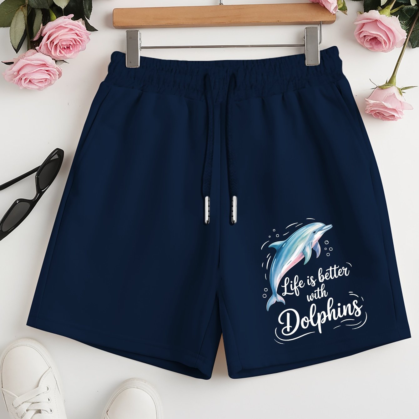 TEMU Plus Size - Plus Size - Better With New Large-size Women's Shorts Summer Casual Versatile Mid-pants American Trendy Exterior Five-point Pants