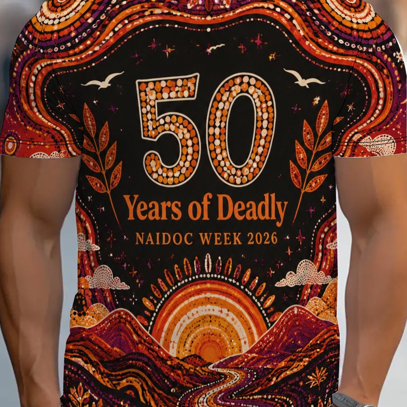 TEMU Naidoc Week 2026 Men's Summer Short Sleeve T-shirt All