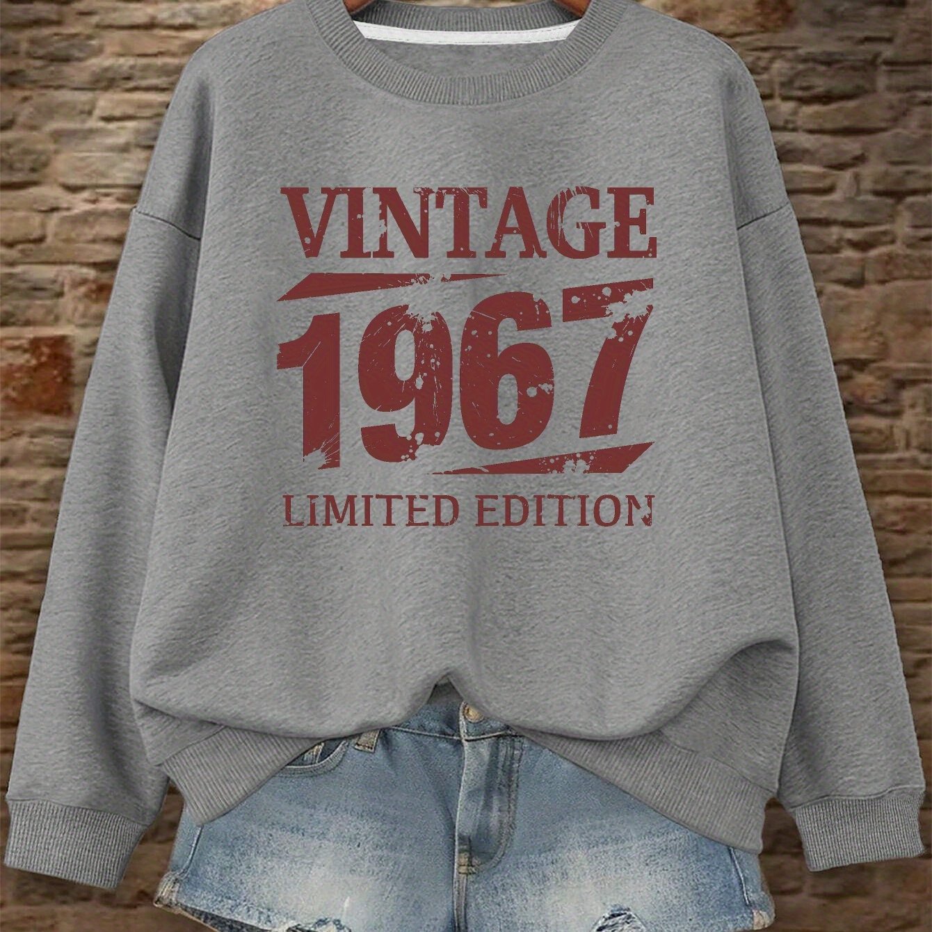 TEMU Limited Edition Vintage 1967 Women's Sweatshirt