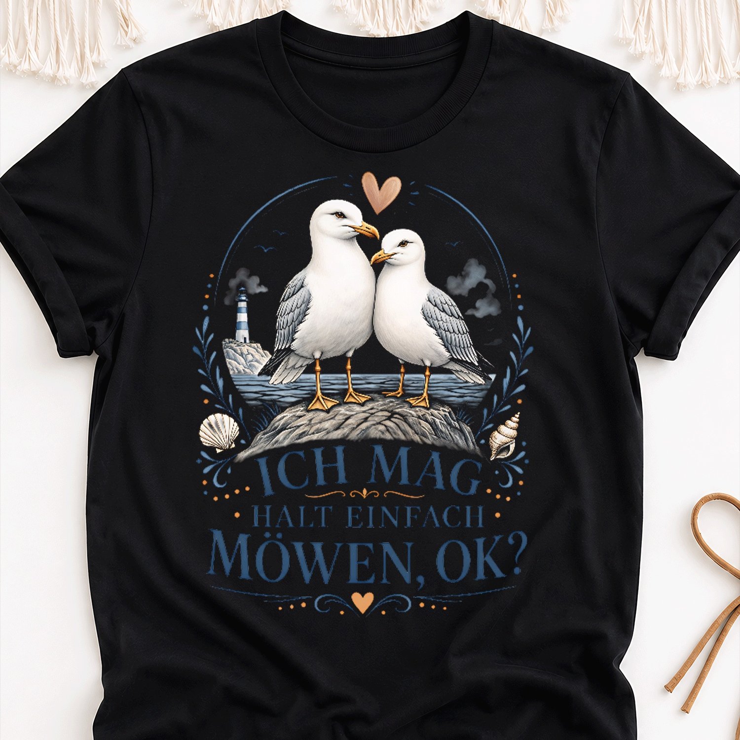 Image of German Seagull Quote Bird Lover Tee Overseas Printing Y2k Oversized Unisex T-shirt For Men Women Retro 2000s Streetwear Baggy Graphic Tee