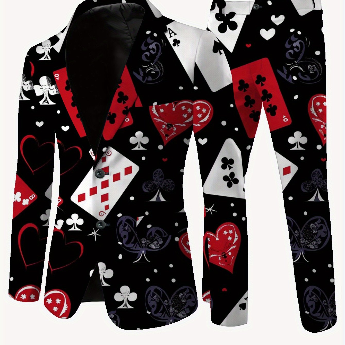 TEMU Men's Suit And Trousers Set, Casual Premium Wrinkle-free Standard Size Suit And Trousers Set