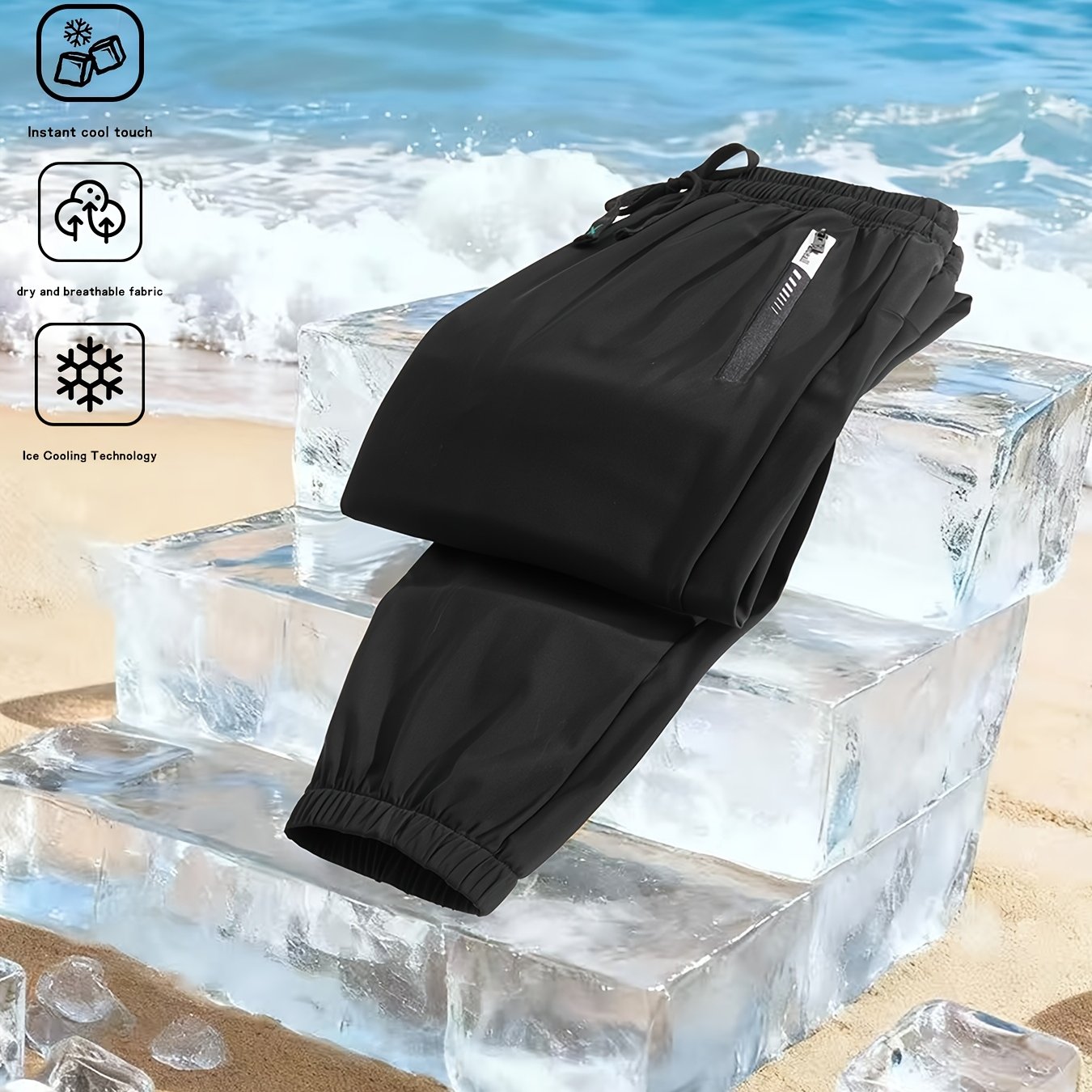 TEMU Pantalon de jogging pour femme à séchage rapide et , doté d'une technologie rafraîchissante qui procure instantanément une de au contact. Conçu
