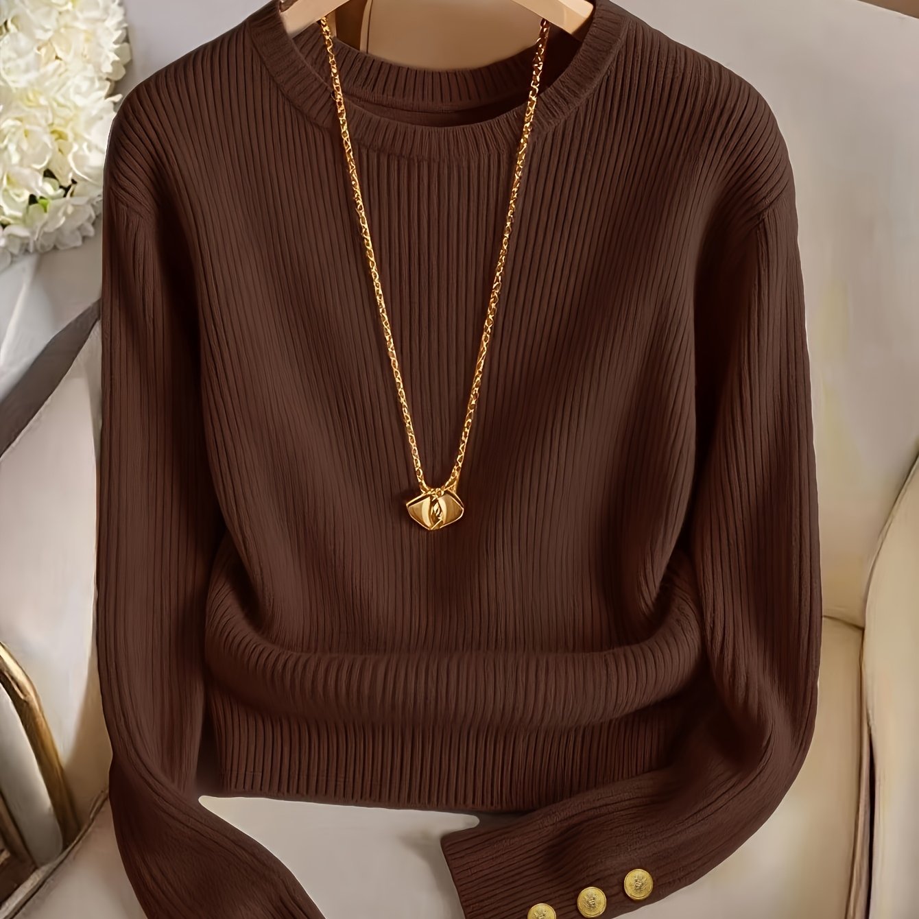TEMU Plus Size, Women' Color Casual Fashionable And Elegant Top
