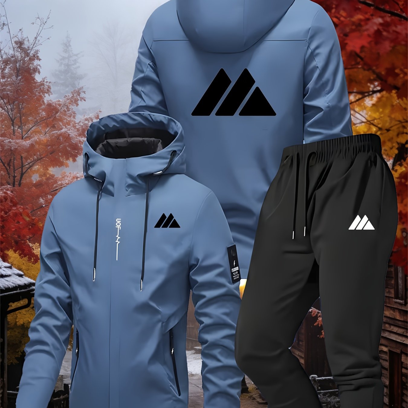 TEMU 2 pièces Costume pour Homme : Ensemble Veste Non Assortie, Vêtement Extérieur Décontracté et Pantalon, Tenue Sportive Tendance pour Homme,