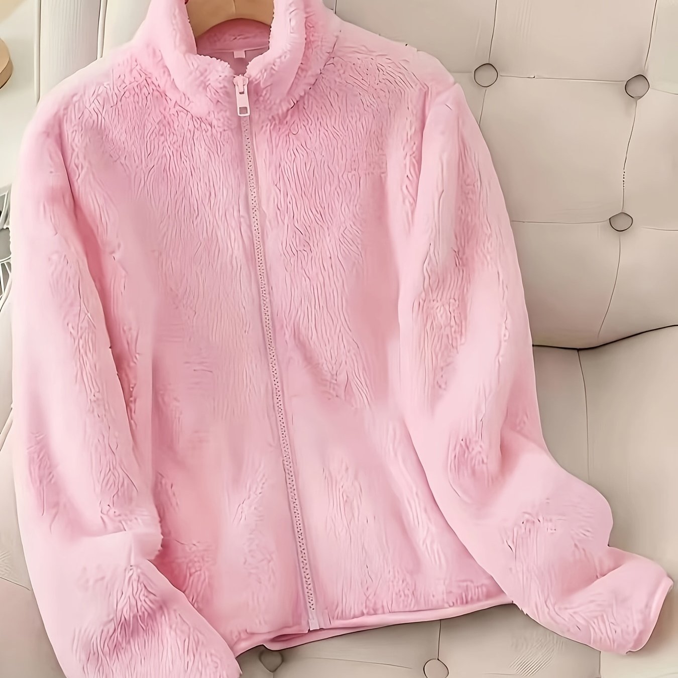 TEMU Plus Size, Autumn/winter Casual Plus-size Women's Fashion Jacket, Plush Warm Cardigan