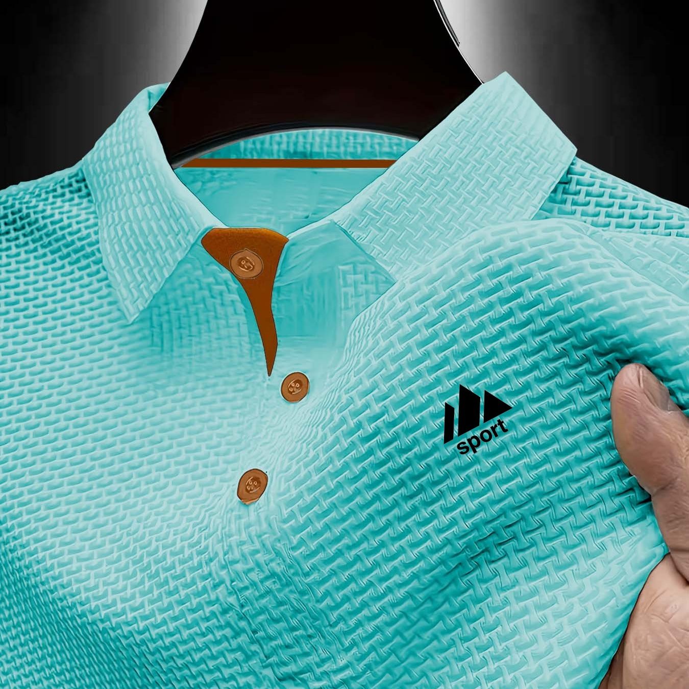 TEMU Sport Pattern Print Elegant Solid Color Shirt, Breathable For Golf, A Versatile Staple For Daily Casual Wear