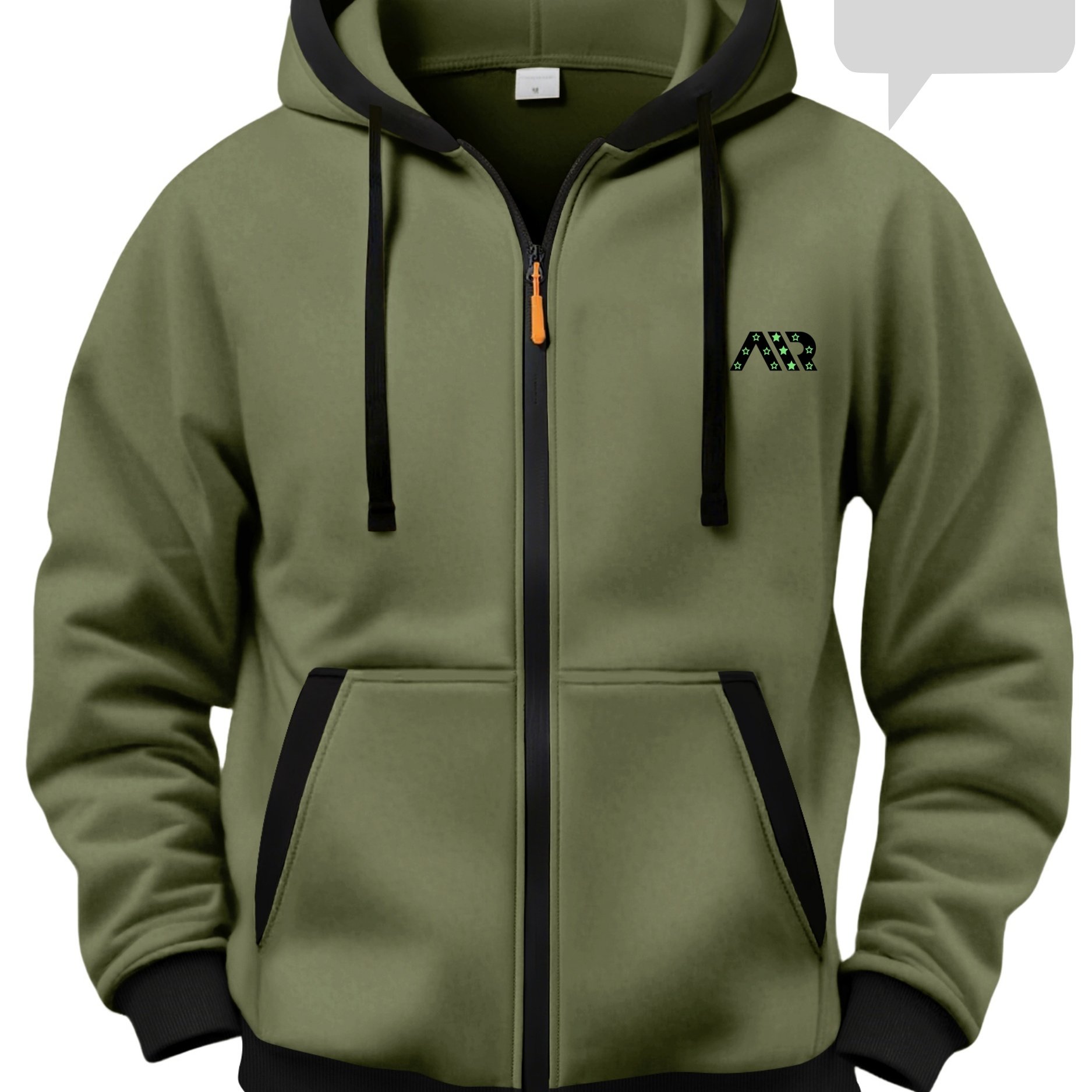 TEMU 's Contrast Hooded Zip-up Sweatshirt, Letter And Trendy Jacket, Long Sleeve Warm Fall Winter Coat Top