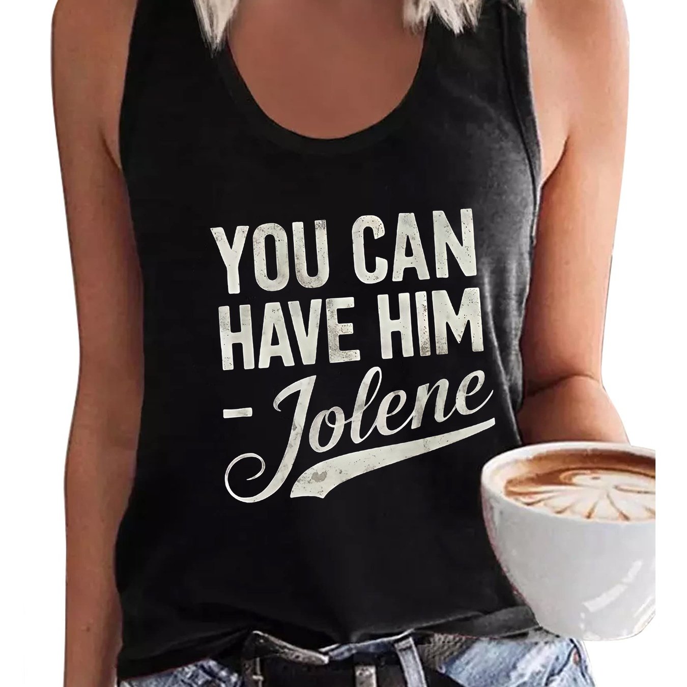 TEMU Vintage You Can Have Him Printed Tank Top For Women, Summer Loose Sleeveless Top