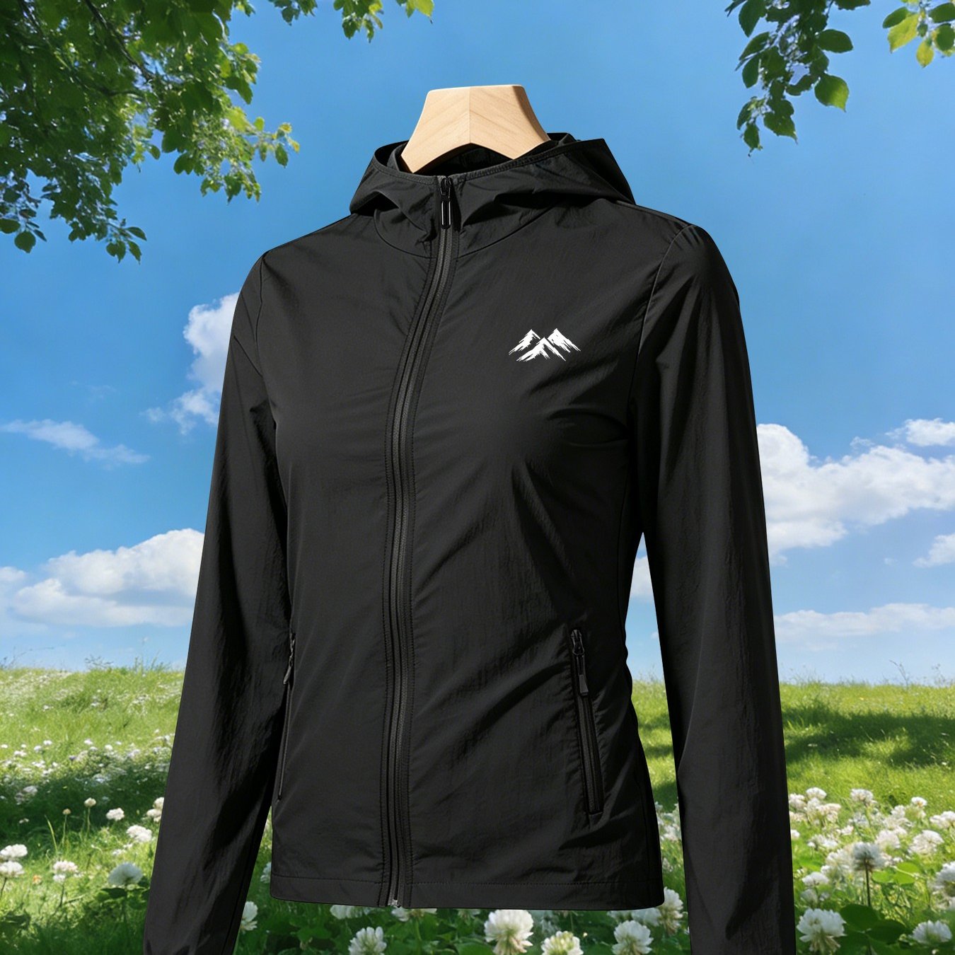 TEMU Giacca da donna casual con cappuccio, stile outdoor vintage americano, motivo con di , traspirante, antisudore, ad elasticit�, indeformabile e
