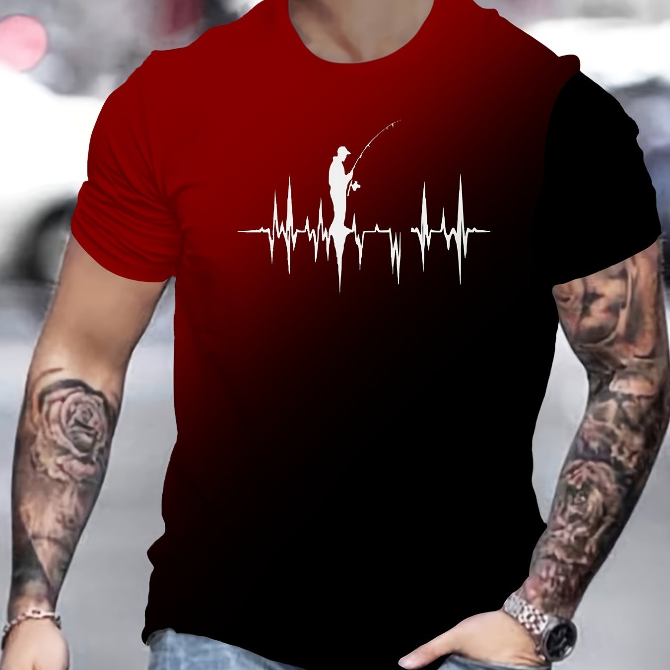 TEMU Chi Men's 3d Print Fashion T-shirt