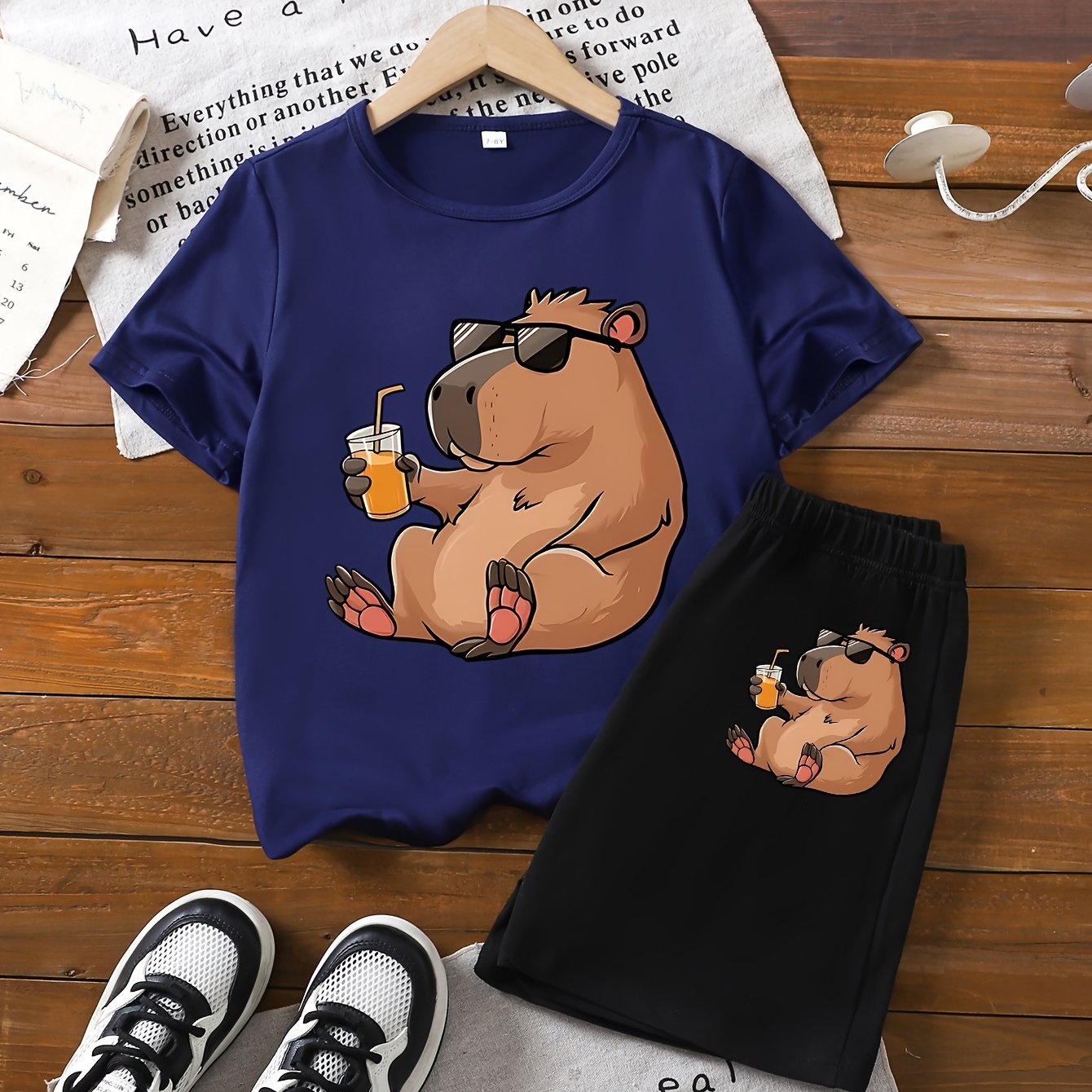TEMU Boys' Summer Short Sleeve 